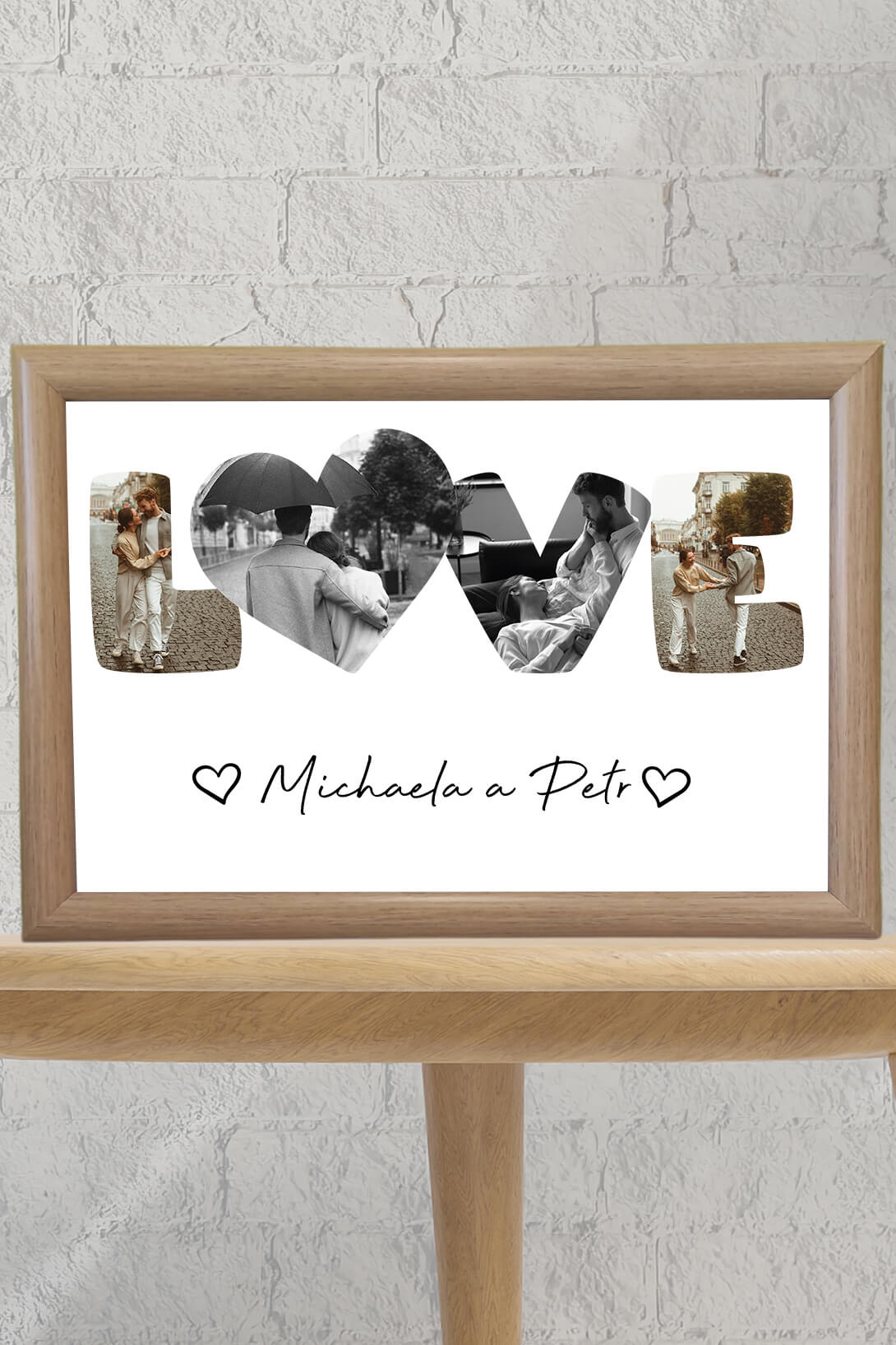 Fotokoláž Love Barva: Přírodní
