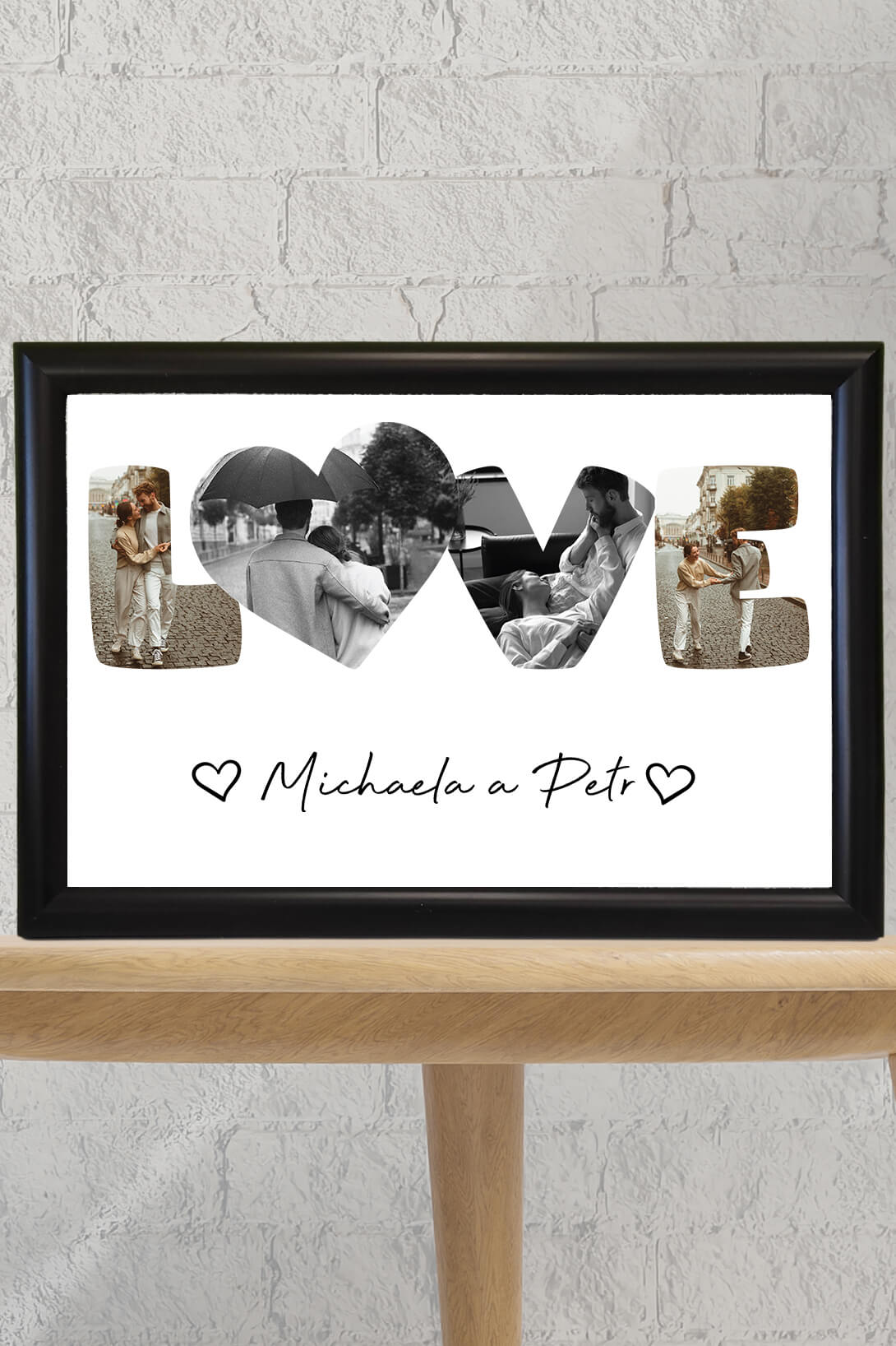 Fotokoláž Love Barva: Černá