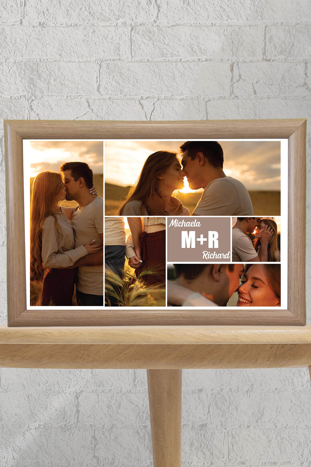 Fotokoláž s vlastními jmény Barva: Přírodní