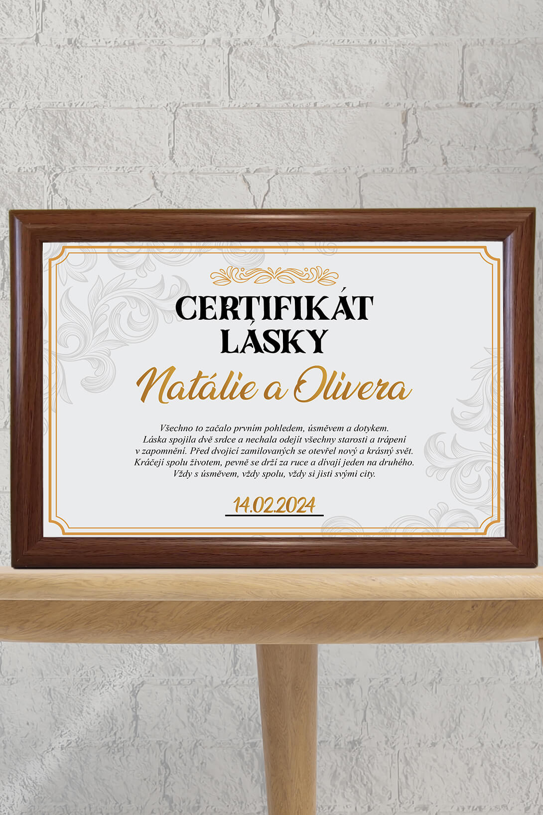 Certifikát lásky Barva: Hnědá
