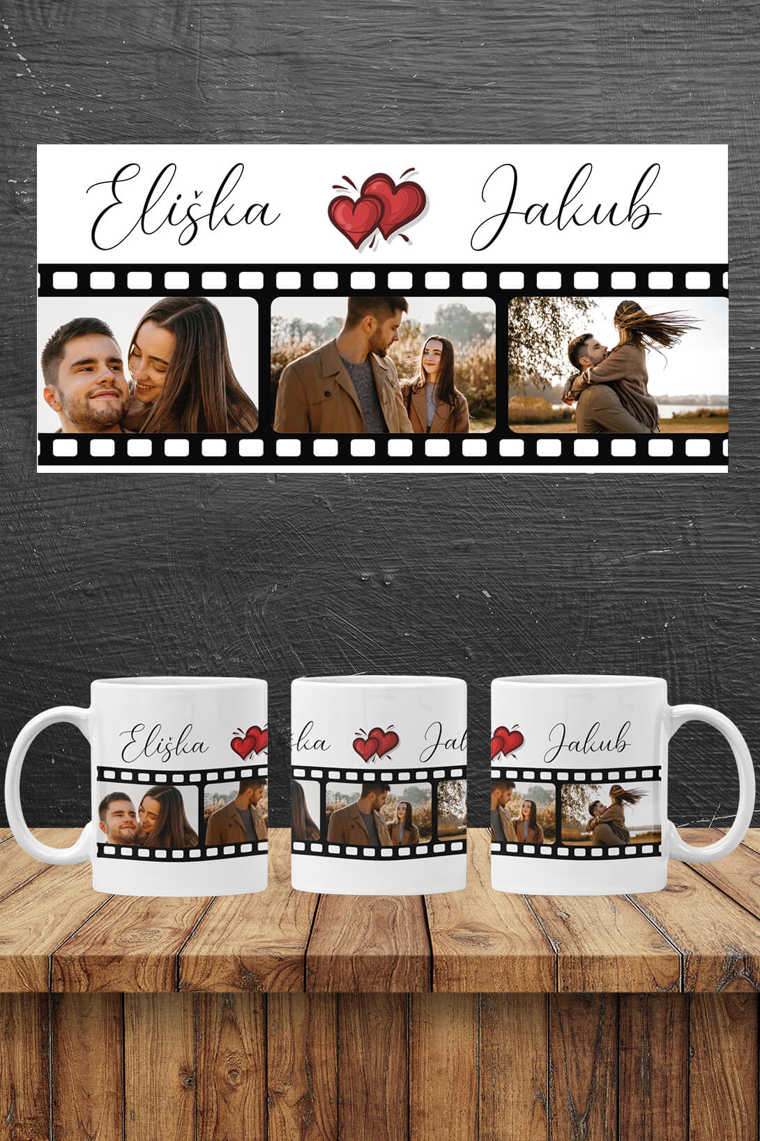 Hrnek s vlastními jmény Barva: Bíla