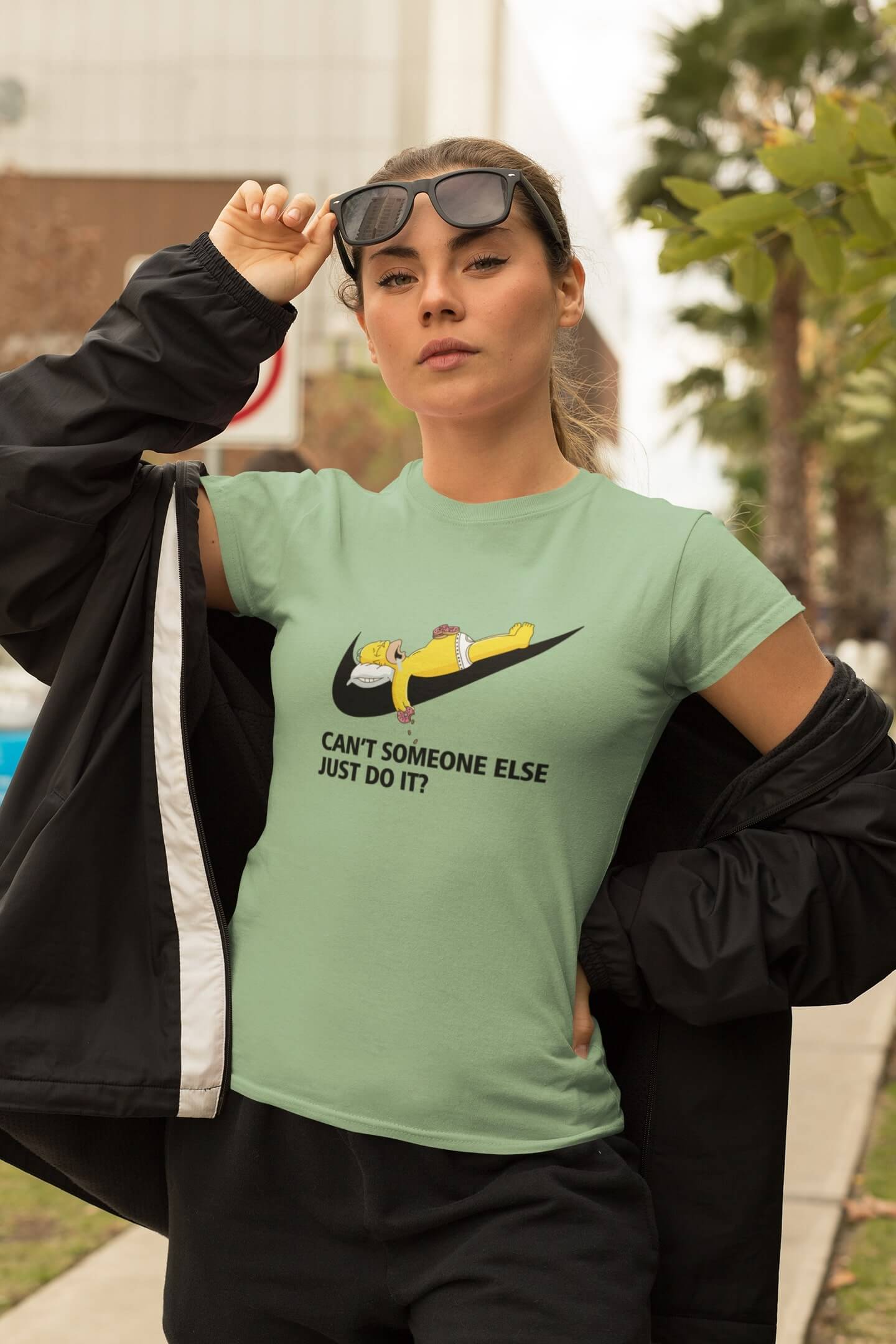 Levně Dámské tričko Just do it Barva: Mätová