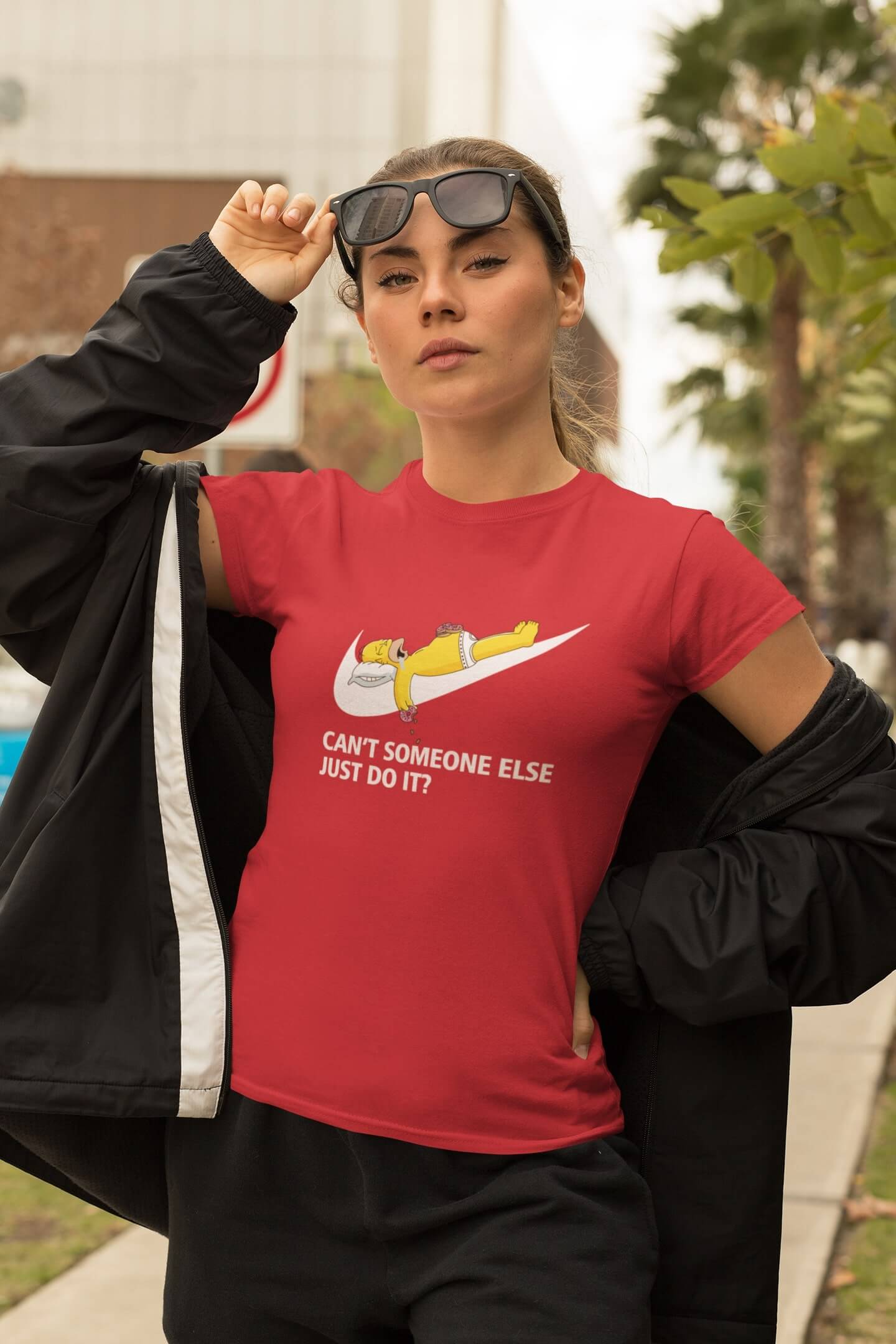 Levně Dámské tričko Just do it Barva: Červená