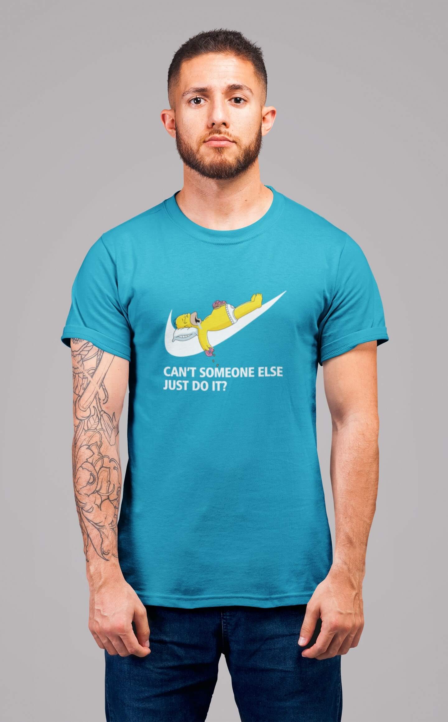 Pánské tričko Just do it Barva: Tyrkysová, Velikost: 2XL