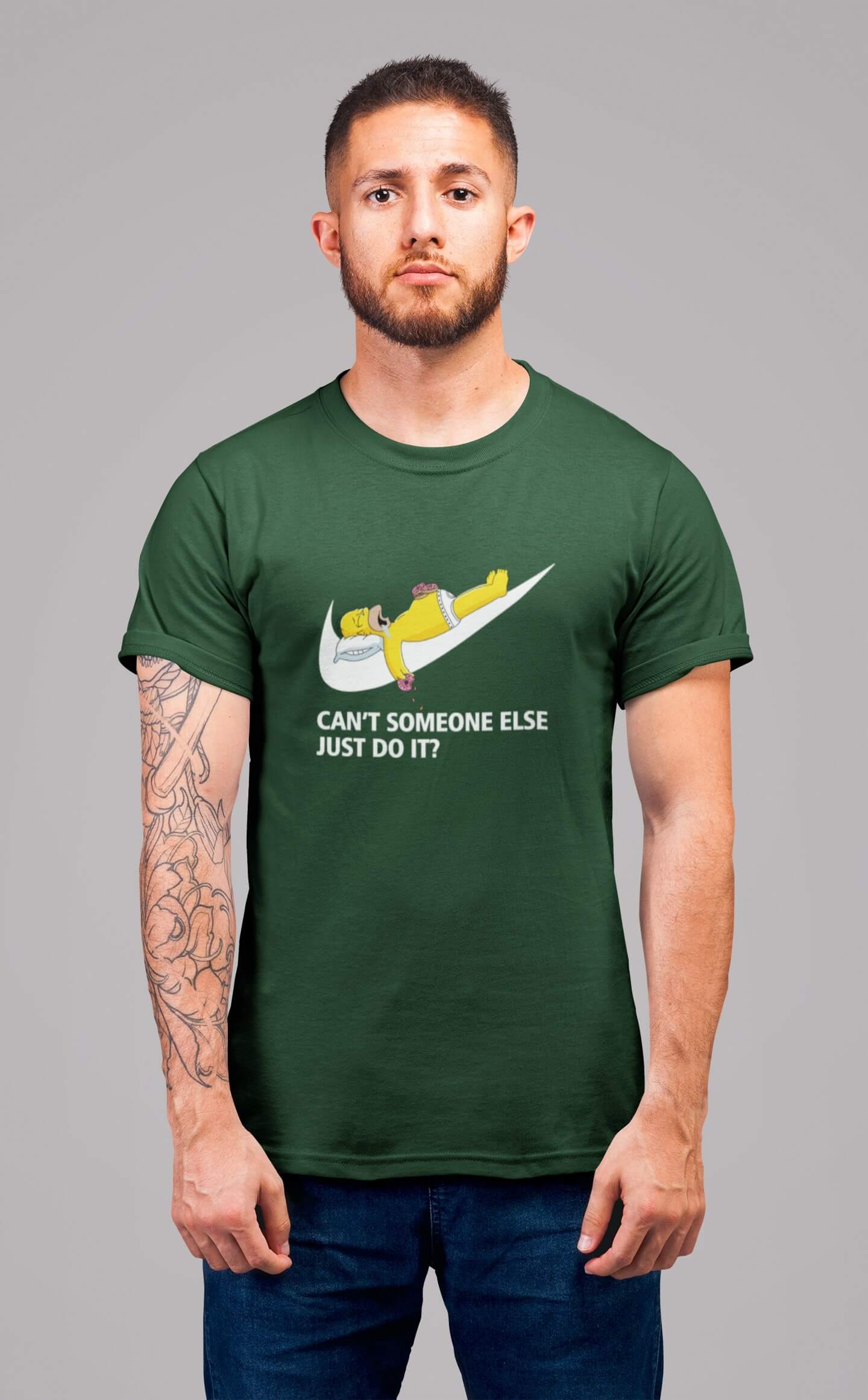 Pánské tričko Just do it Barva: Láhvově zelená, Velikost: L