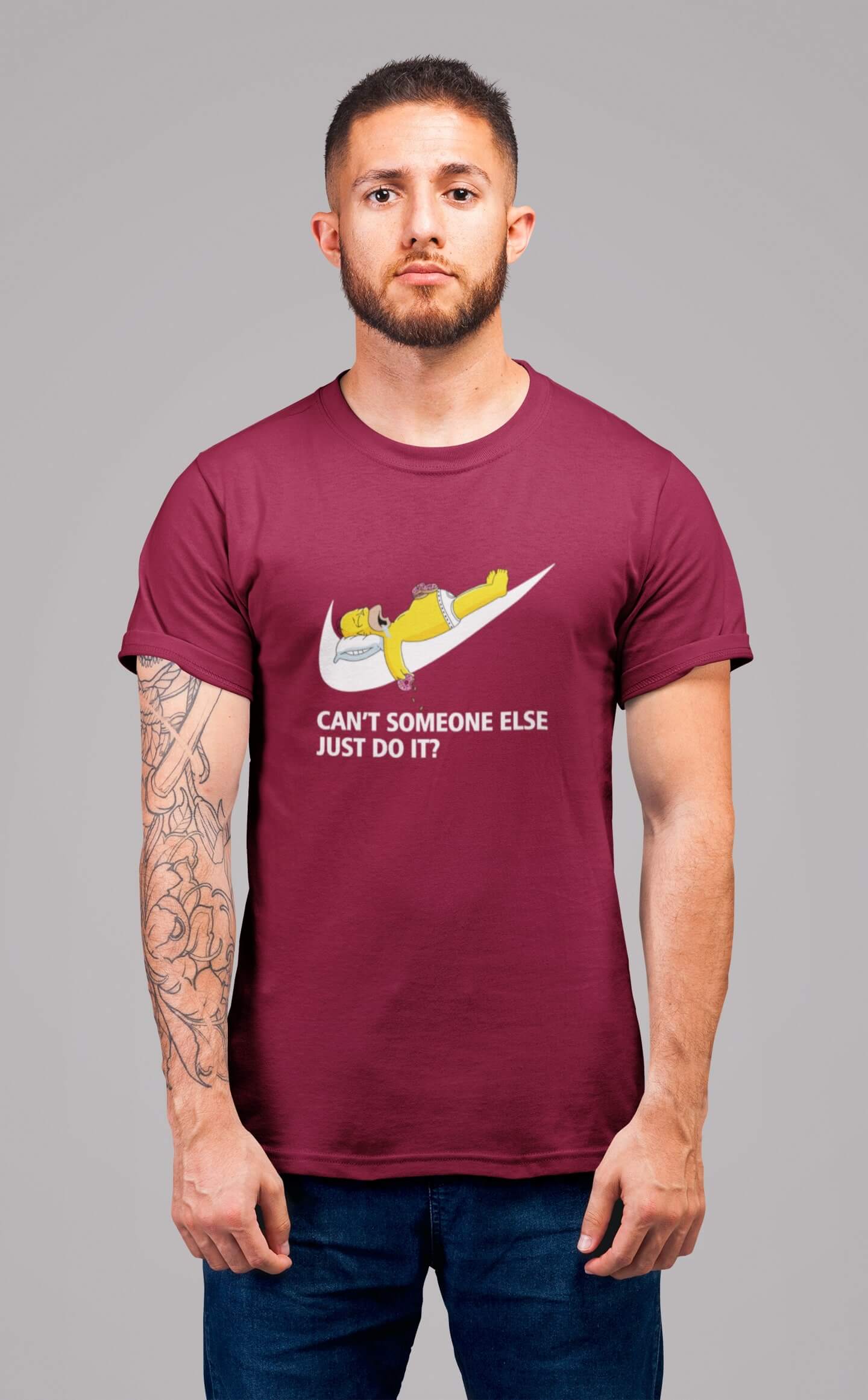 Pánské tričko Just do it Barva: Marlboro červená, Velikost: L