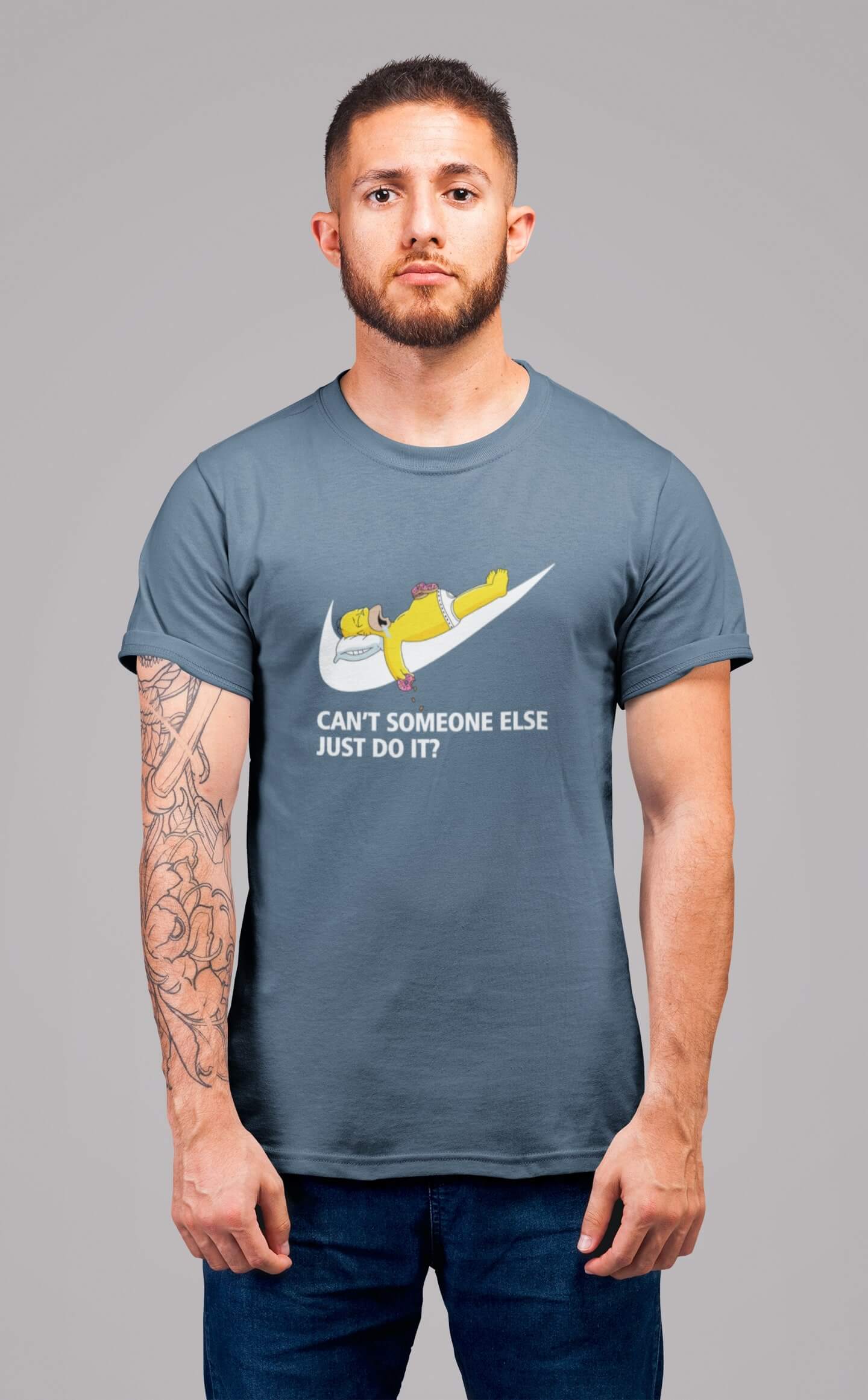 Pánské tričko Just do it Barva: Denim, Velikost: 2XL