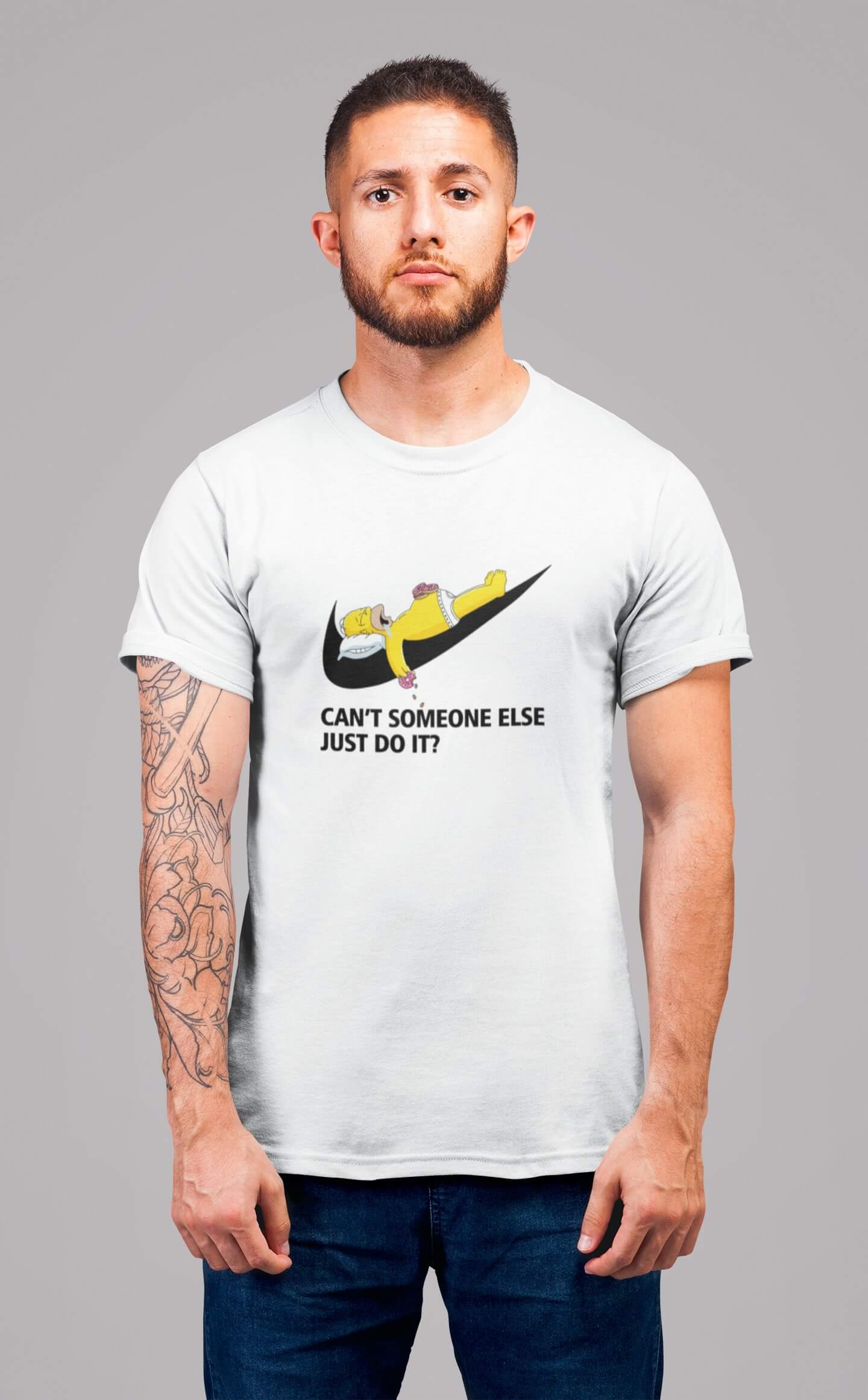 Pánské tričko Just do it Barva: Bíla, Velikost: 2XL