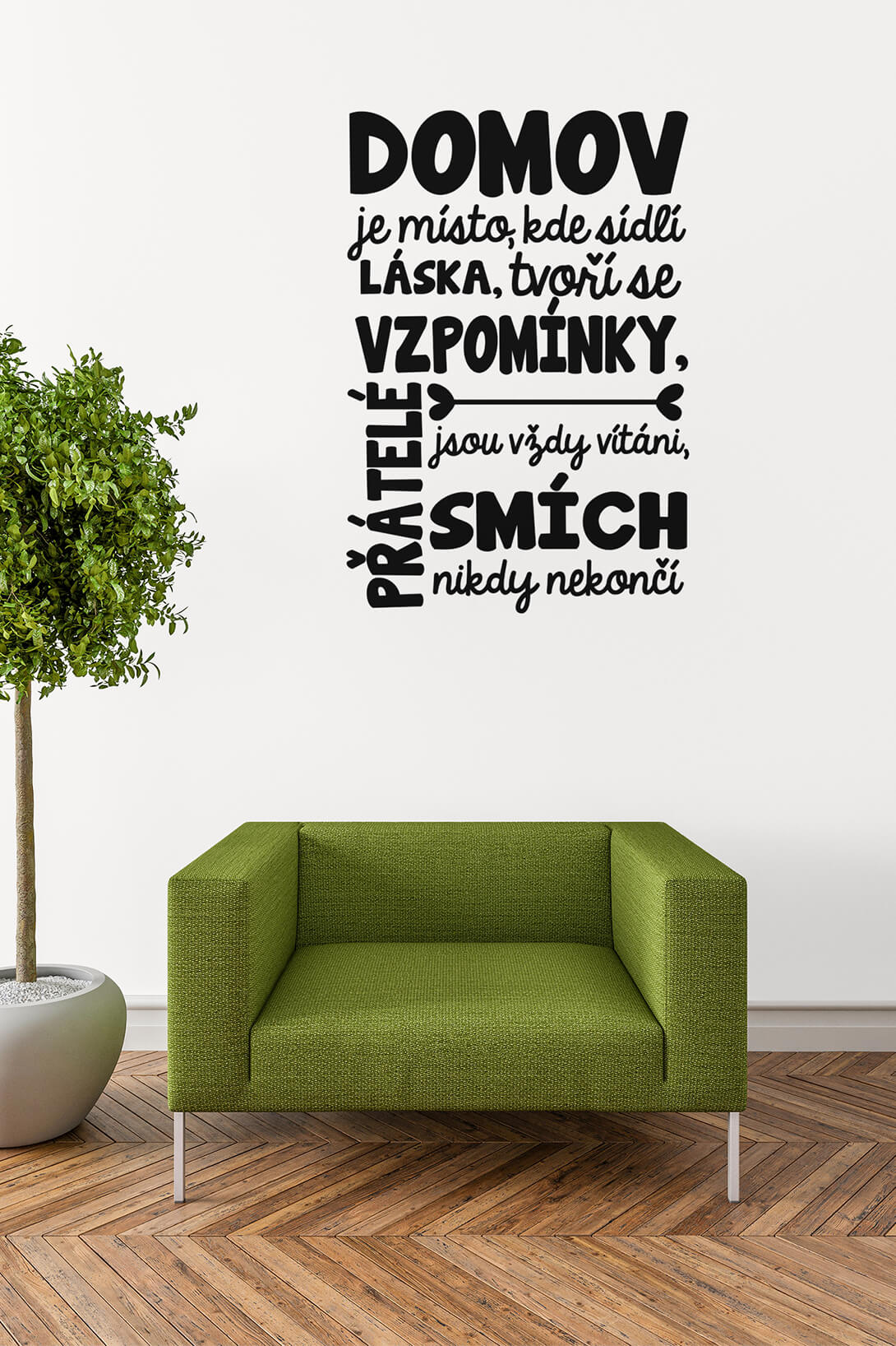 Levně Nálepka na zeď - Domov Velikost: N1