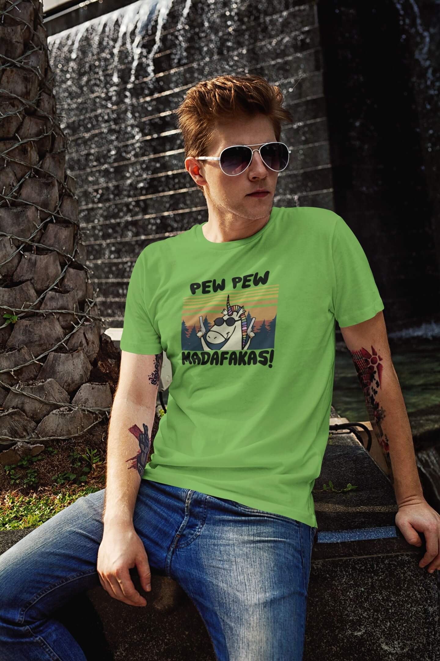 Pánské tričko Madafakas Barva: Hrášková zelená, Velikost: S