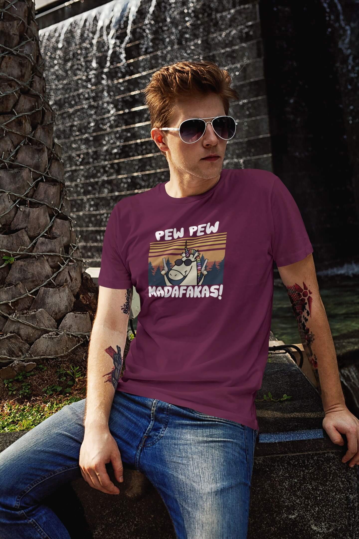 Pánské tričko Madafakas Barva: Fuchsiová, Velikost: L