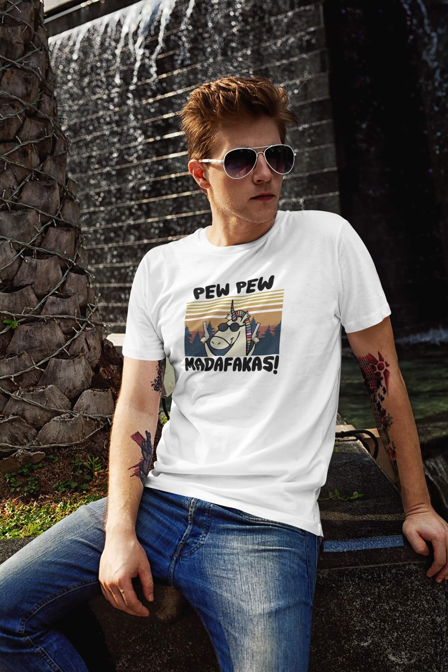 Pánské tričko Madafakas Barva: Bíla, Velikost: M