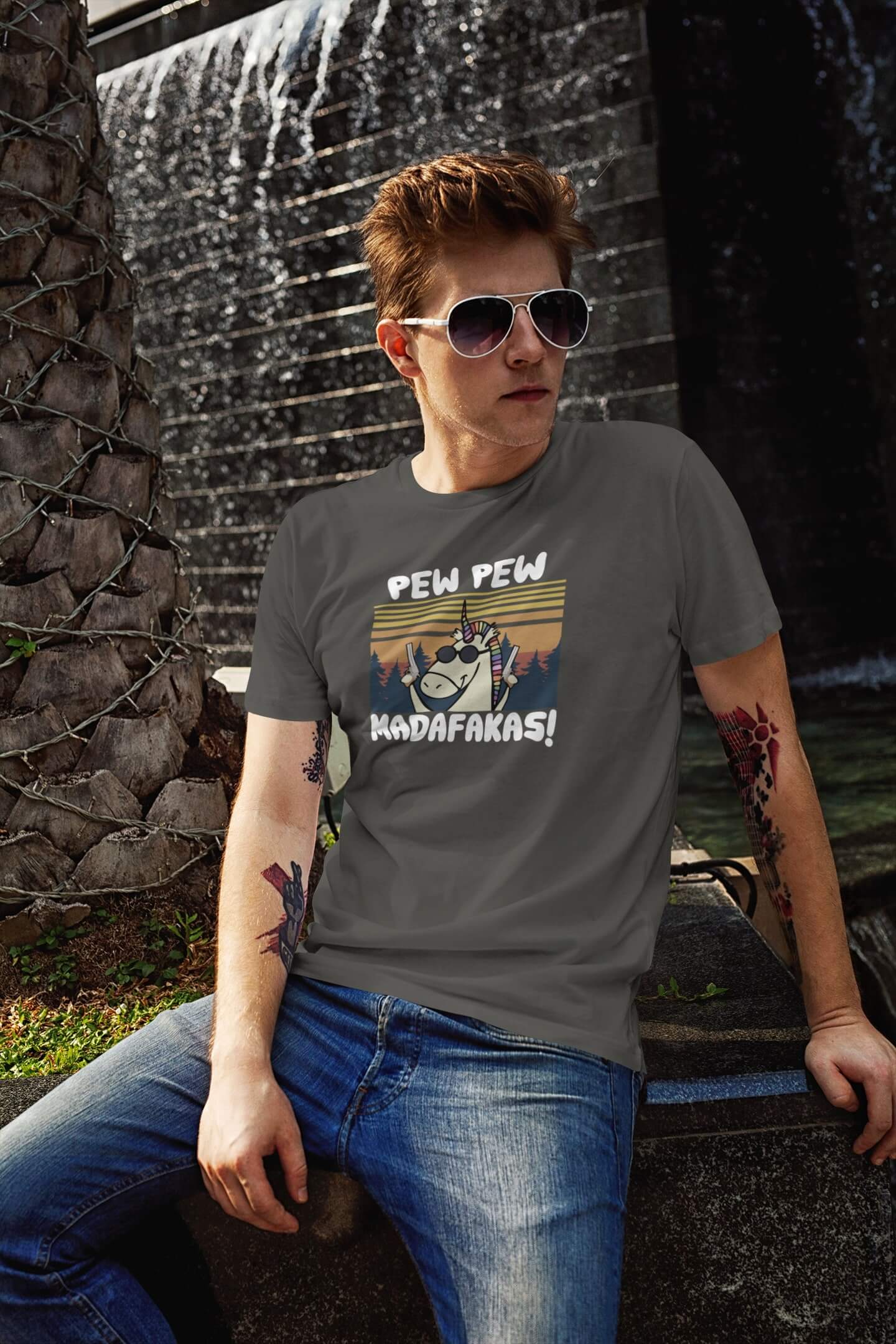 Pánské tričko Madafakas Barva: Tmavá břidlice, Velikost: S