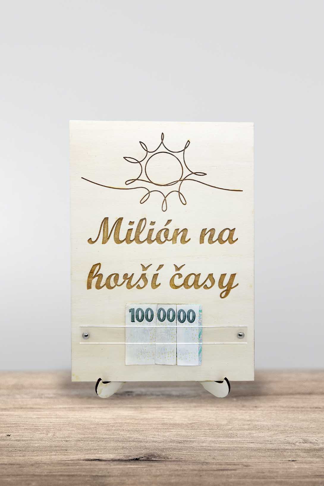 Tabulka na darování peněz