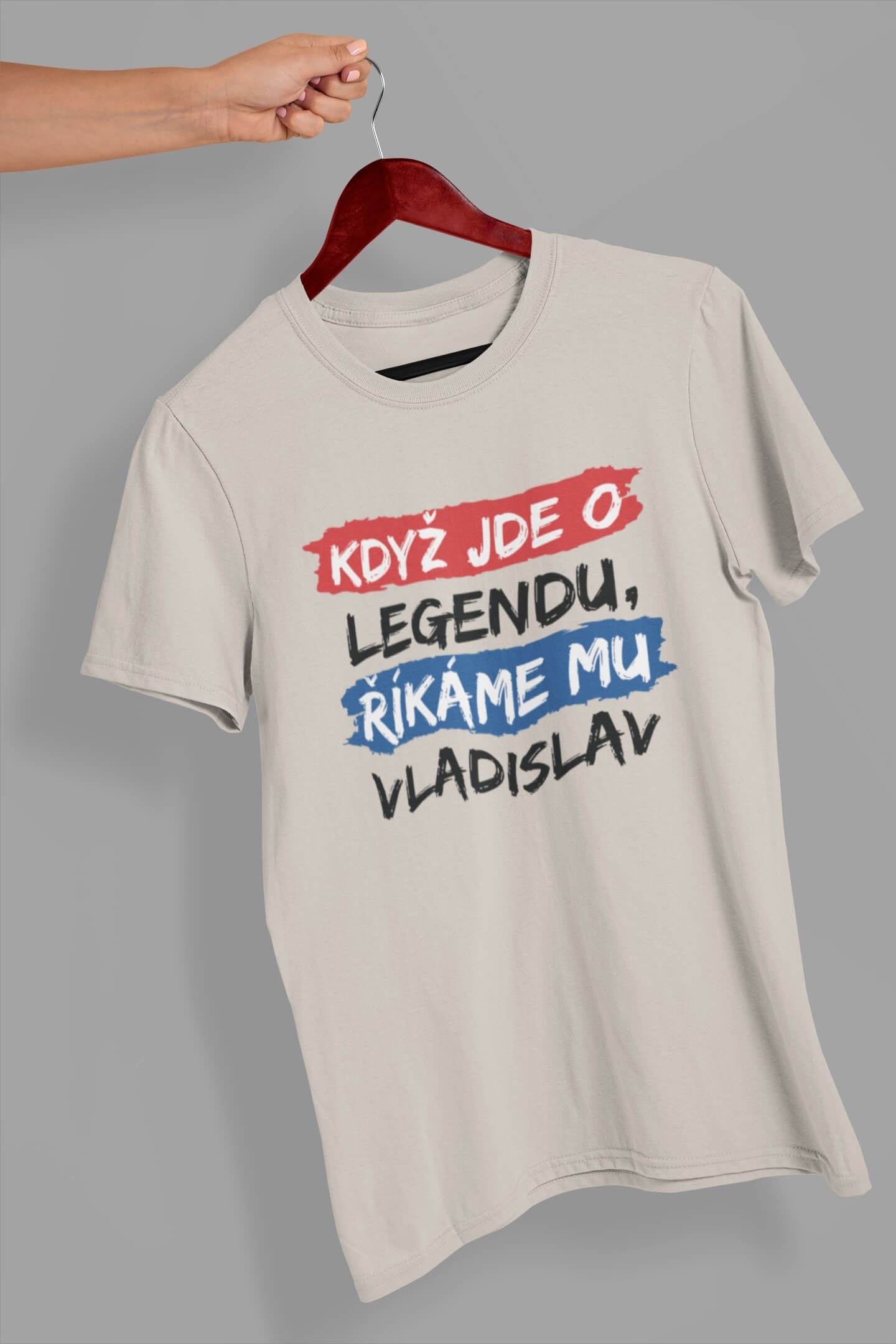 Pánské tričko Vladislav Barva: Ledově šedá