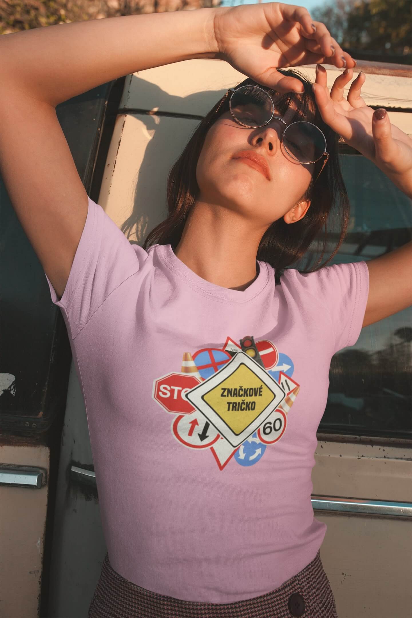 Dámské tričko Značkové tričko Barva: Ružová