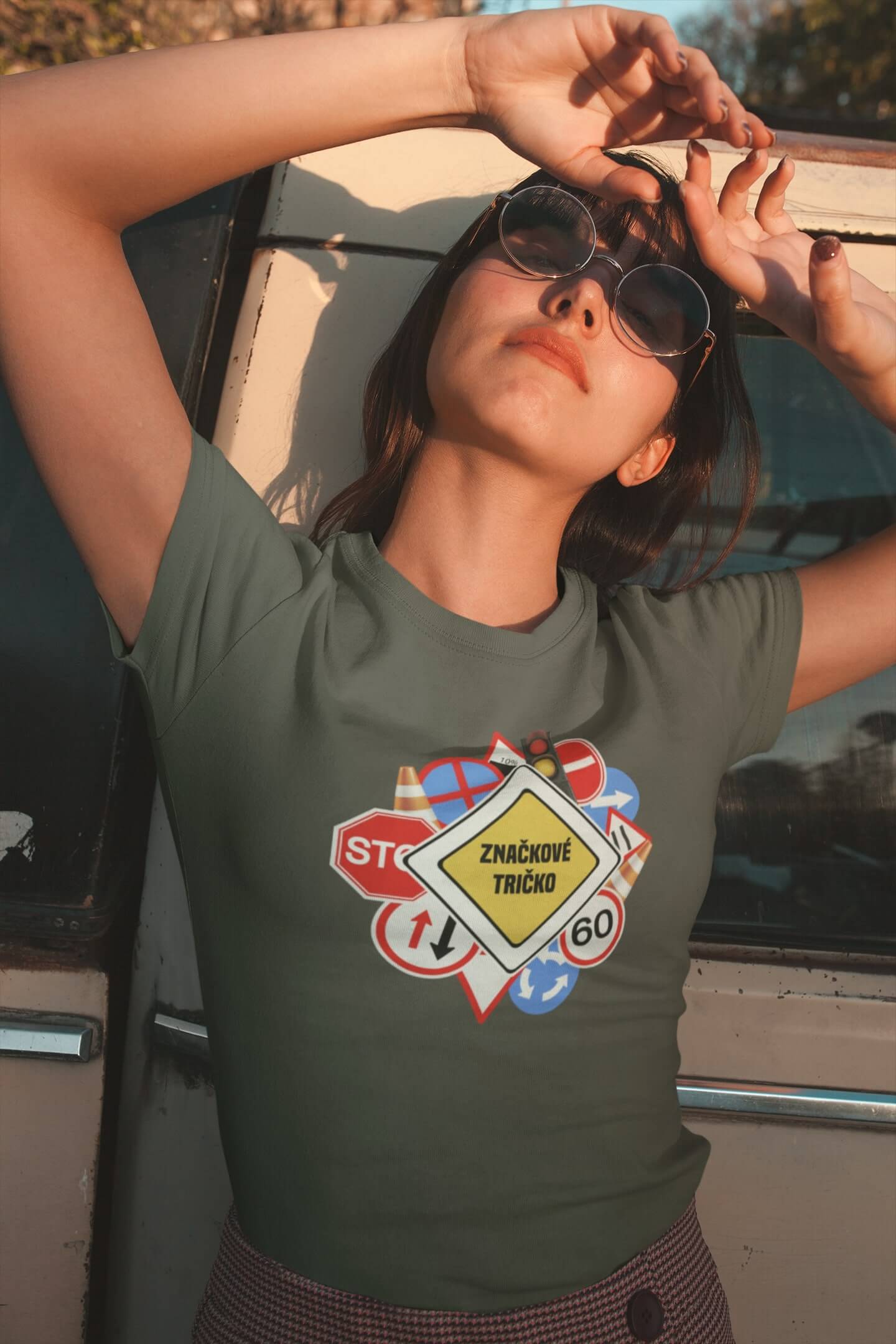 Dámské tričko Značkové tričko Barva: Tmavá břidlice