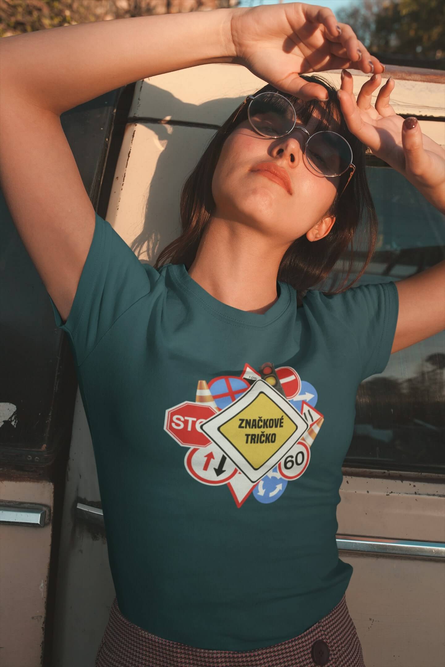 Dámské tričko Značkové tričko Barva: Petrolejová modrá