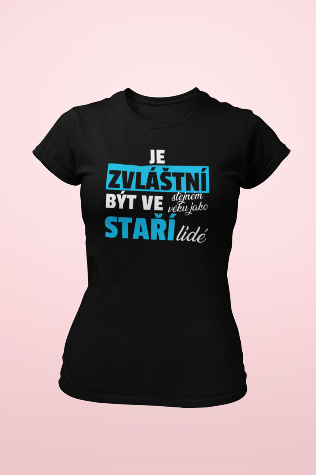 Dámské tričko Staří lidé Barva: Černá, Velikost: S