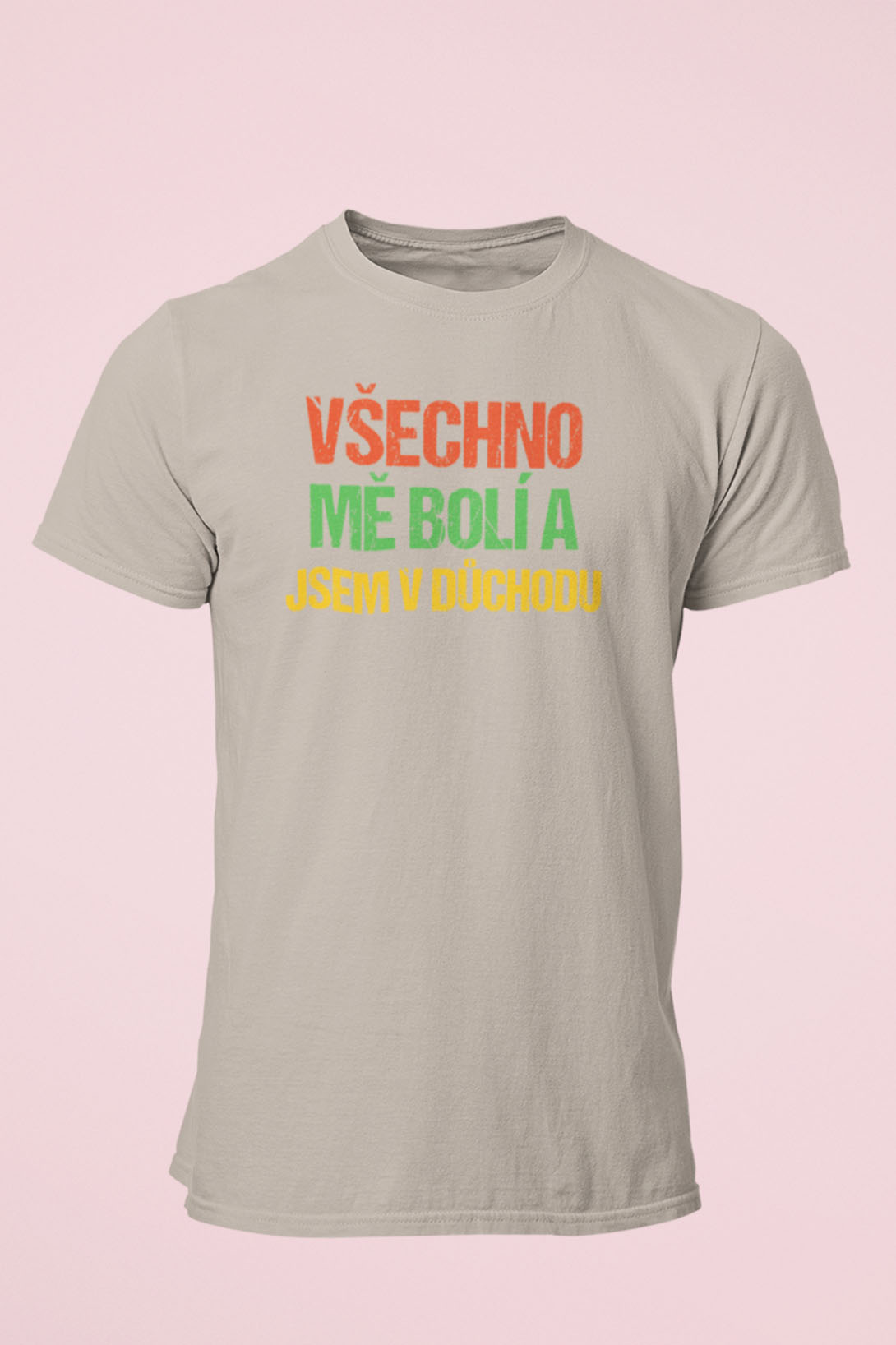 Pánské tričko Všechno mě bolí Barva: Ledově šedá, Velikost: L