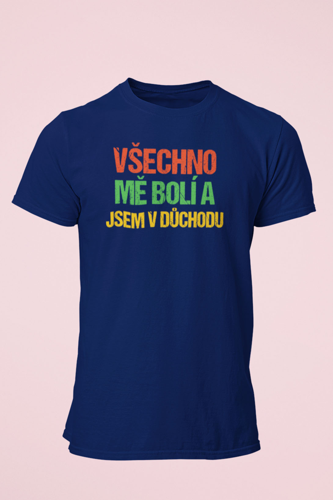 Pánské tričko Všechno mě bolí Barva: Půlnoční modrá, Velikost: 2XL