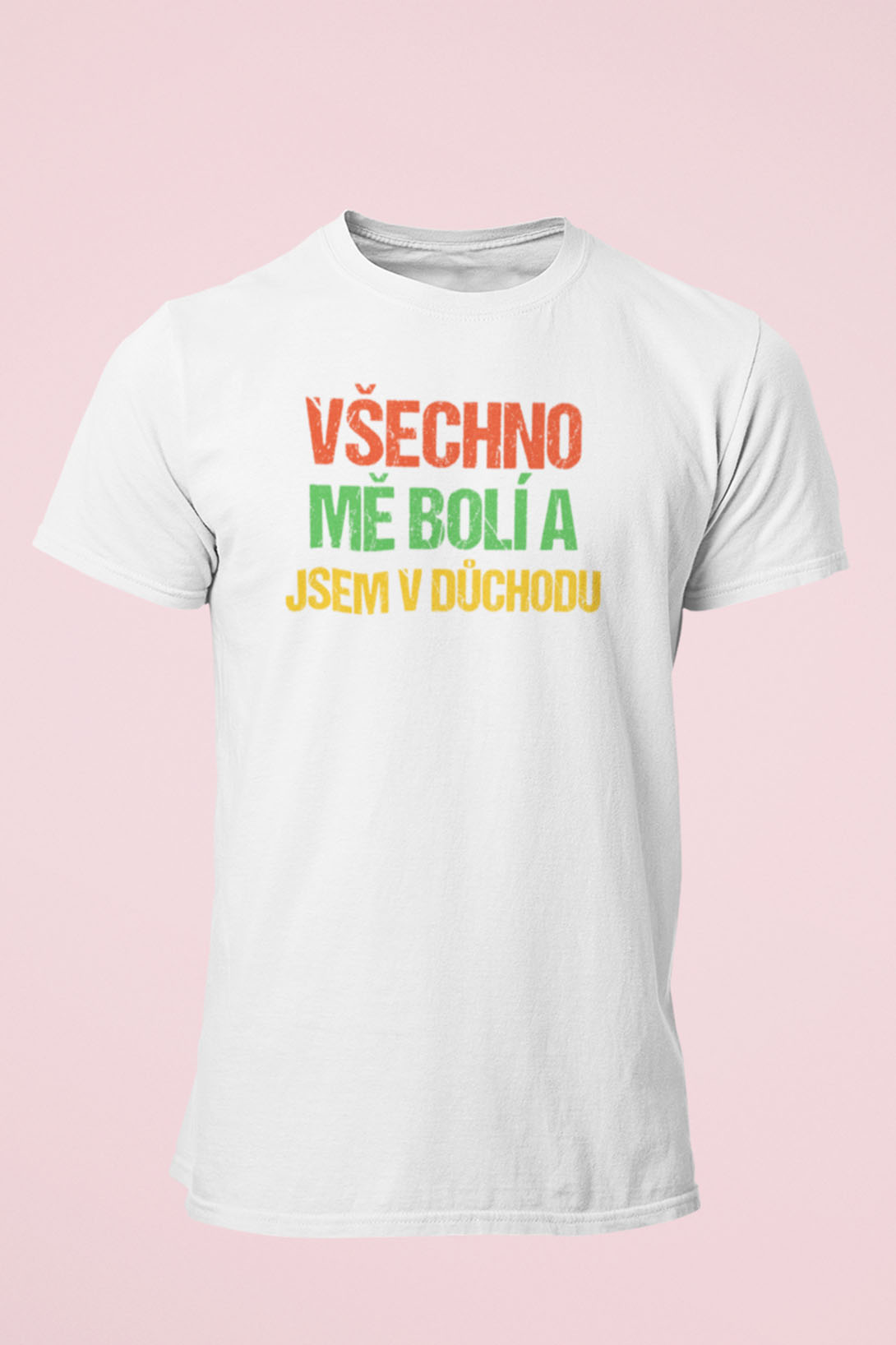 Pánské tričko Všechno mě bolí Barva: Bíla, Velikost: M