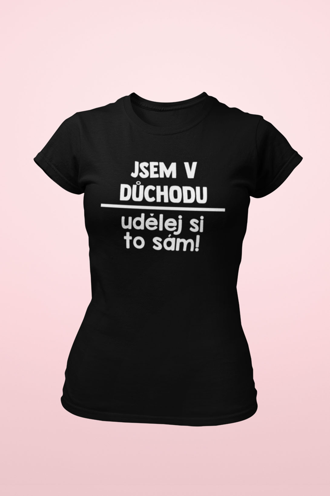 Levně Dámské tričko Udělej si to sám Barva: Černá