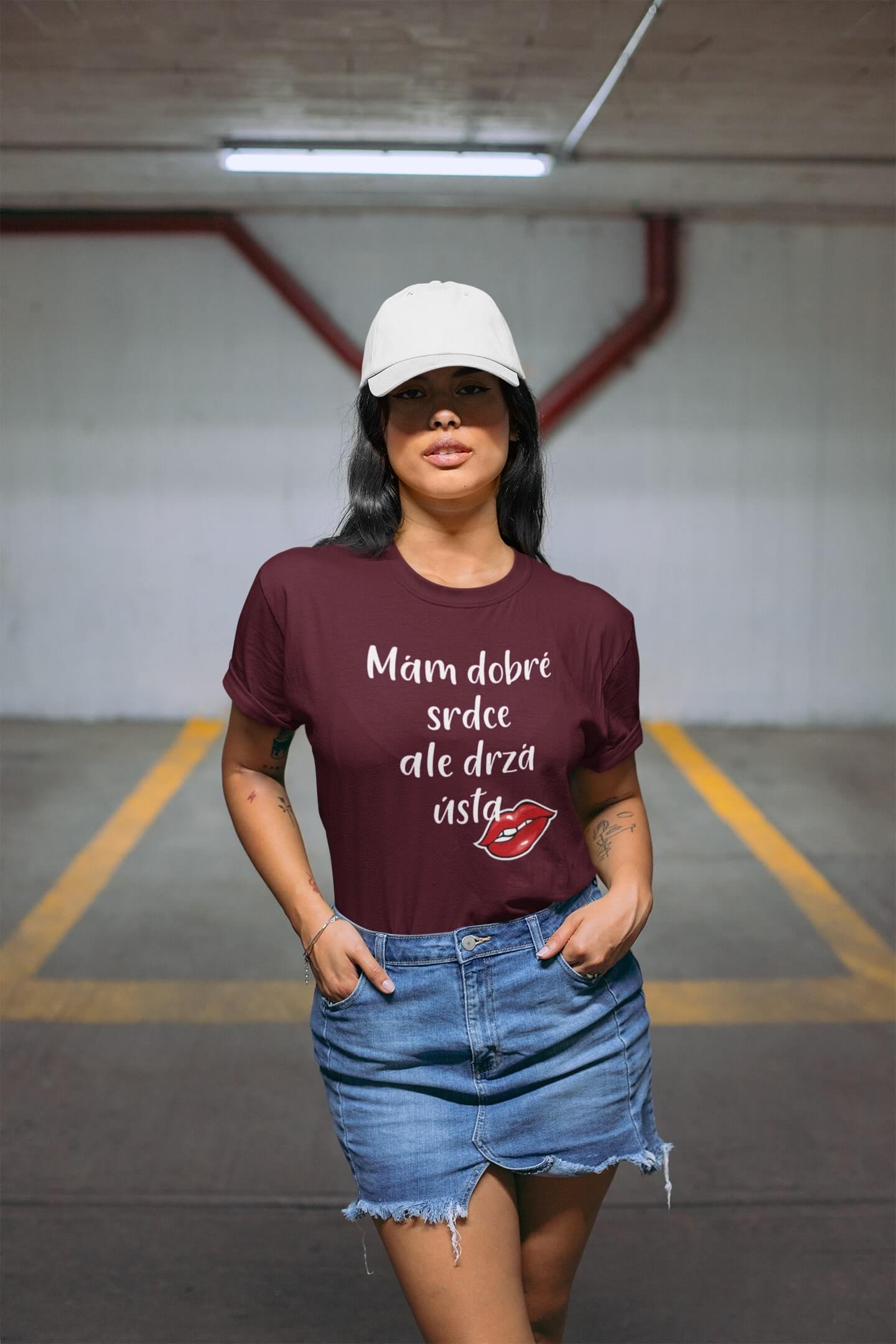 Dámské tričko Dobré srdce Barva: Fuchsiová, Velikost: 2XL