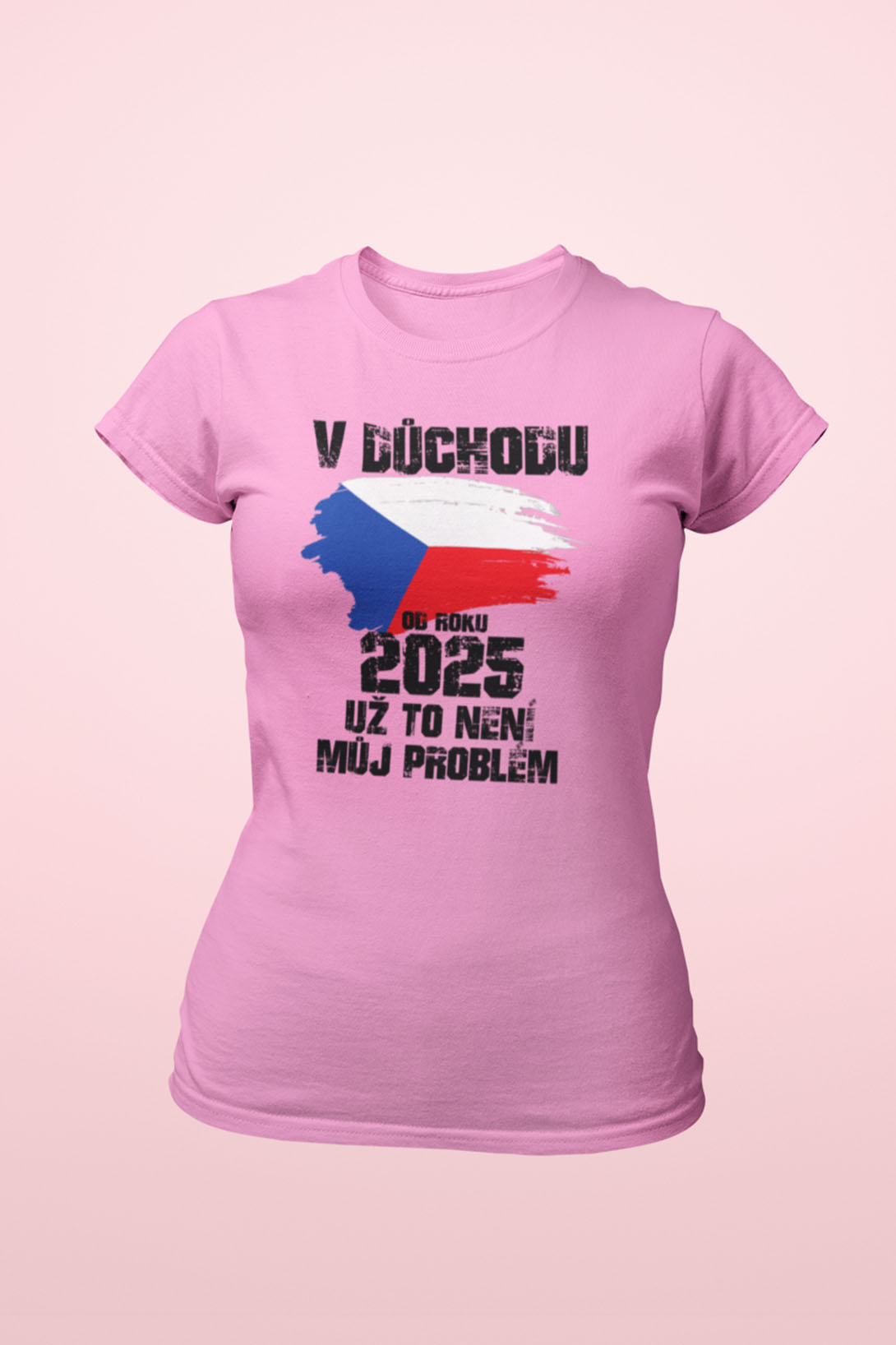 Dámské tričko Už to není můj problém Barva: Ružová, Velikost: 2XL