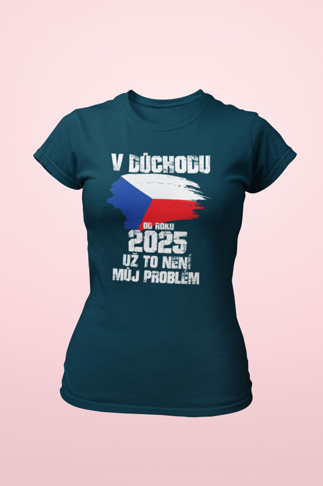 Dámské tričko Už to není můj problém Barva: Petrolejová modrá, Velikost: 2XL