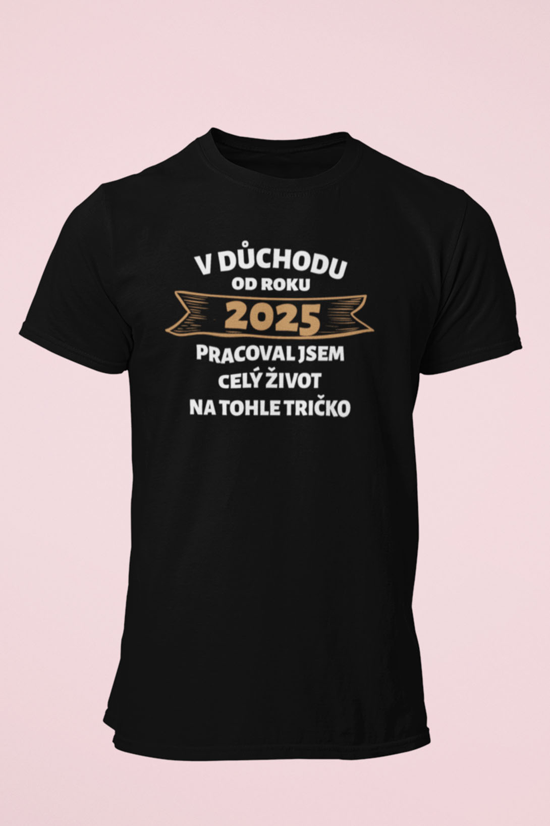 Pánské tričko V důchodu od roku... Barva: Černá, Velikost: 2XL