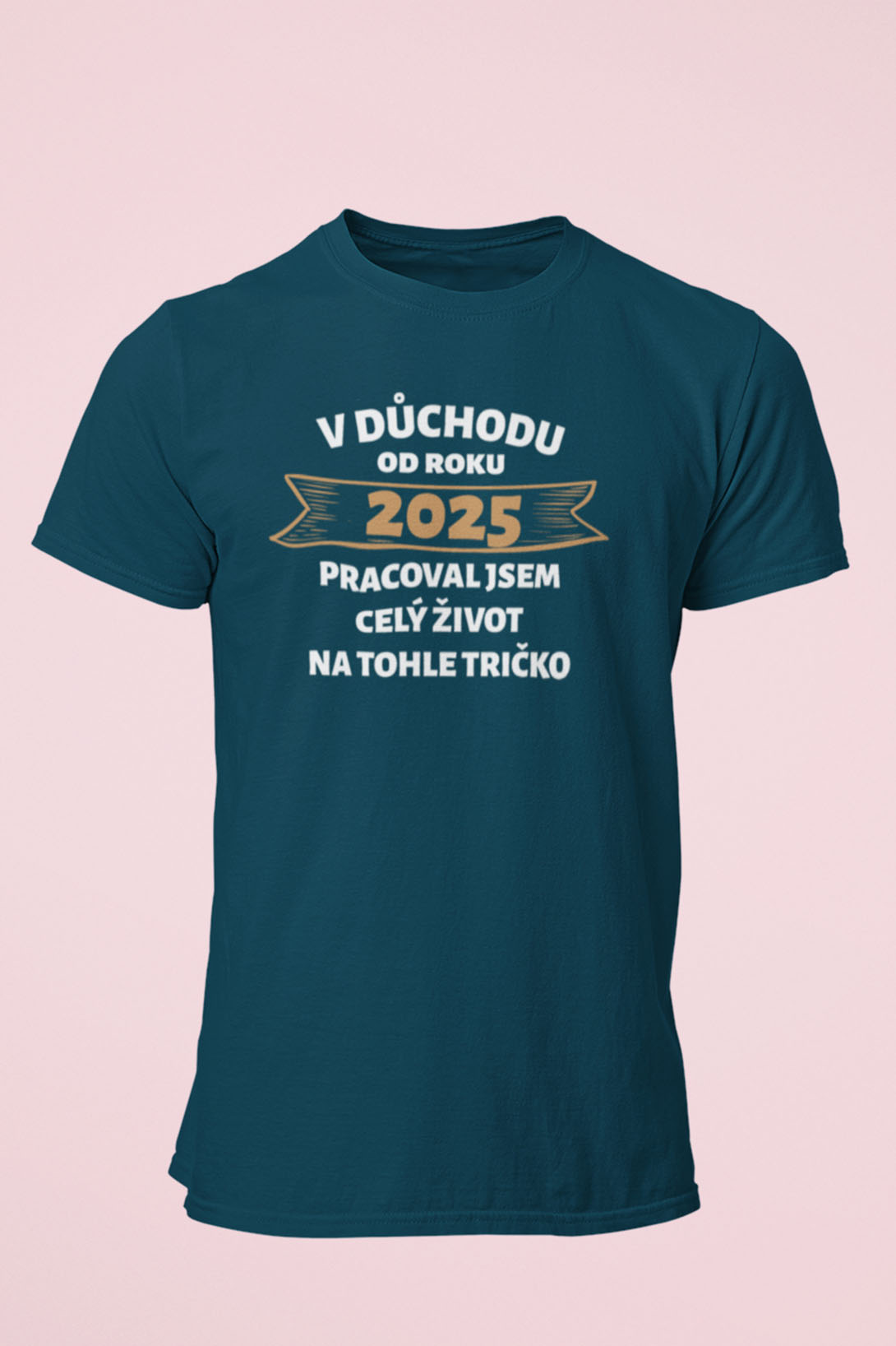 Pánské tričko V důchodu od roku... Barva: Petrolejová modrá, Velikost: XL