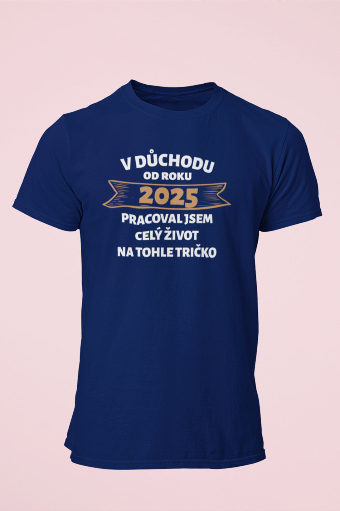 Pánské tričko V důchodu od roku... Barva: Půlnoční modrá, Velikost: XL