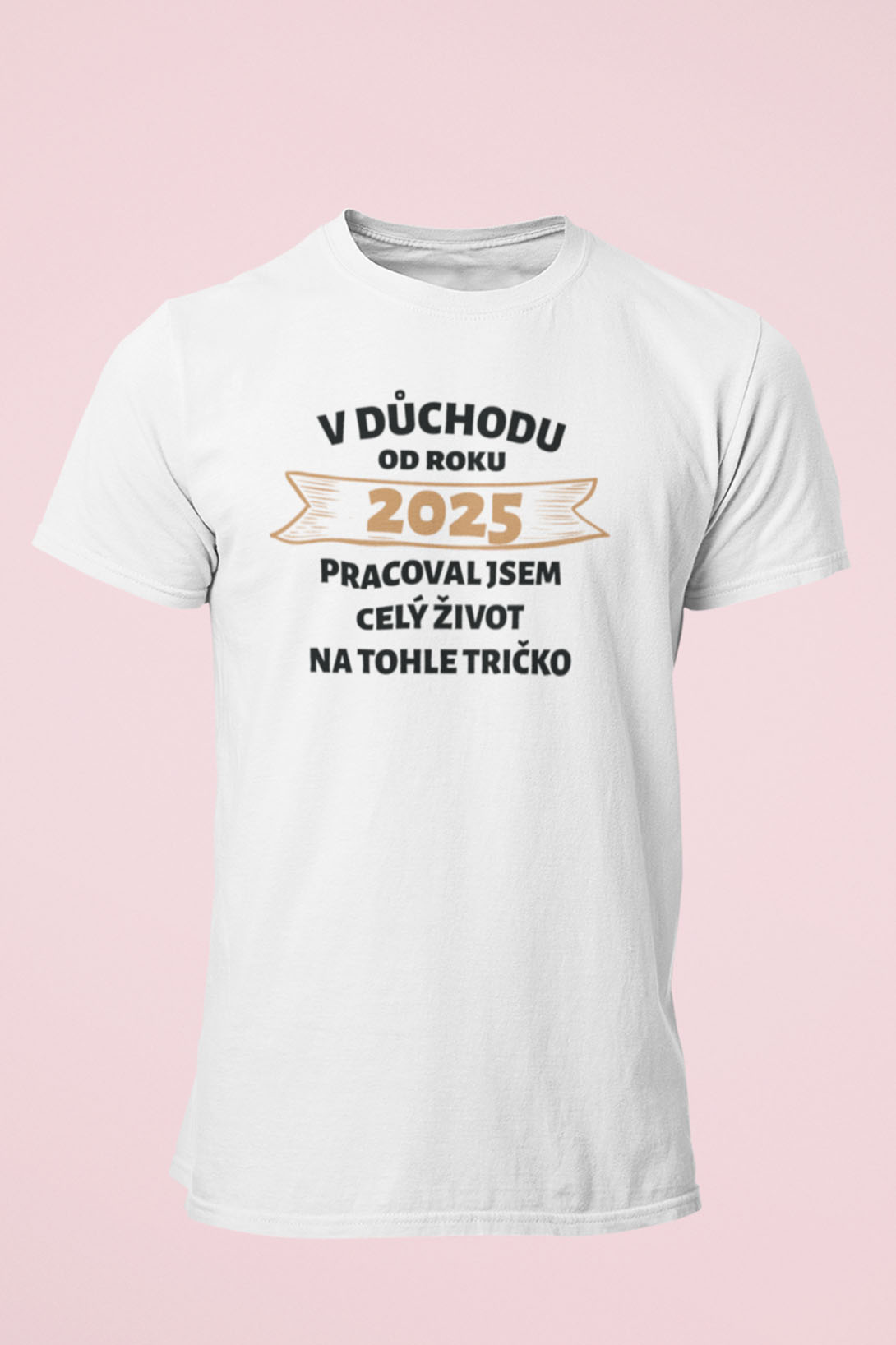 Pánské tričko V důchodu od roku... Barva: Bíla, Velikost: M