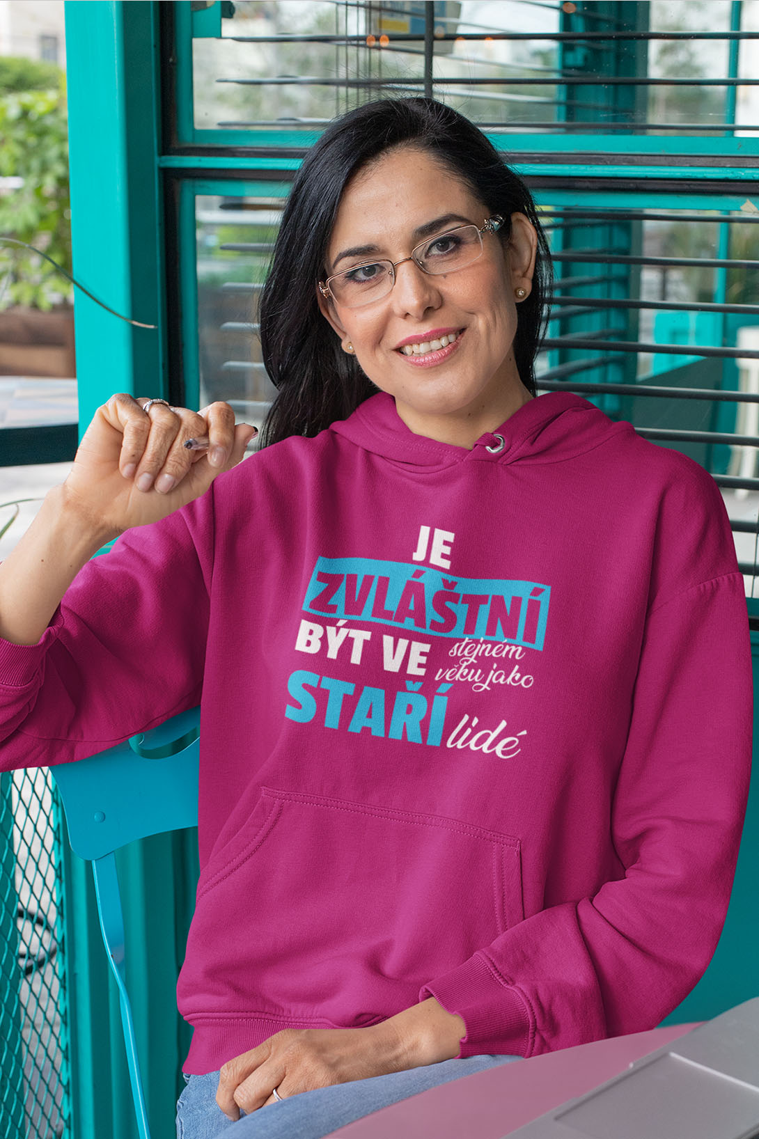 Dámská mikina Staří lidé Barva: Purpurová, Velikost: XS