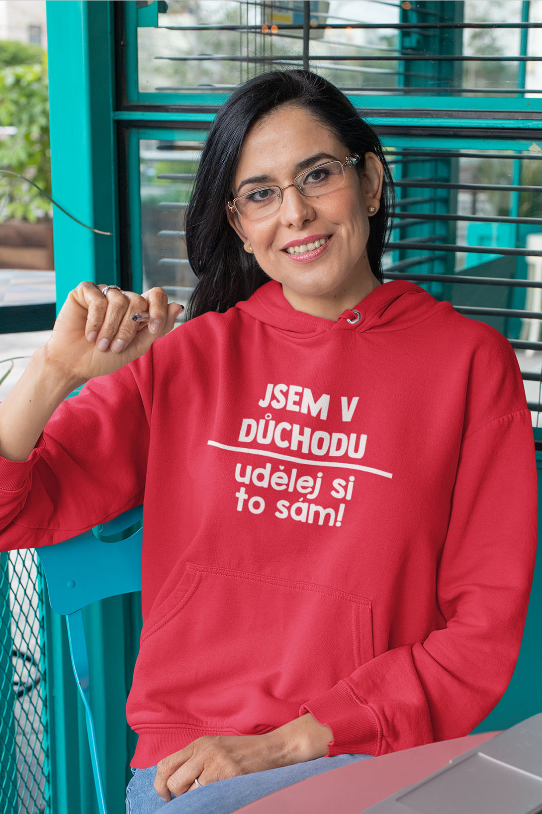 Dámská mikina Udělej si to sám Barva: Červená, Velikost: S