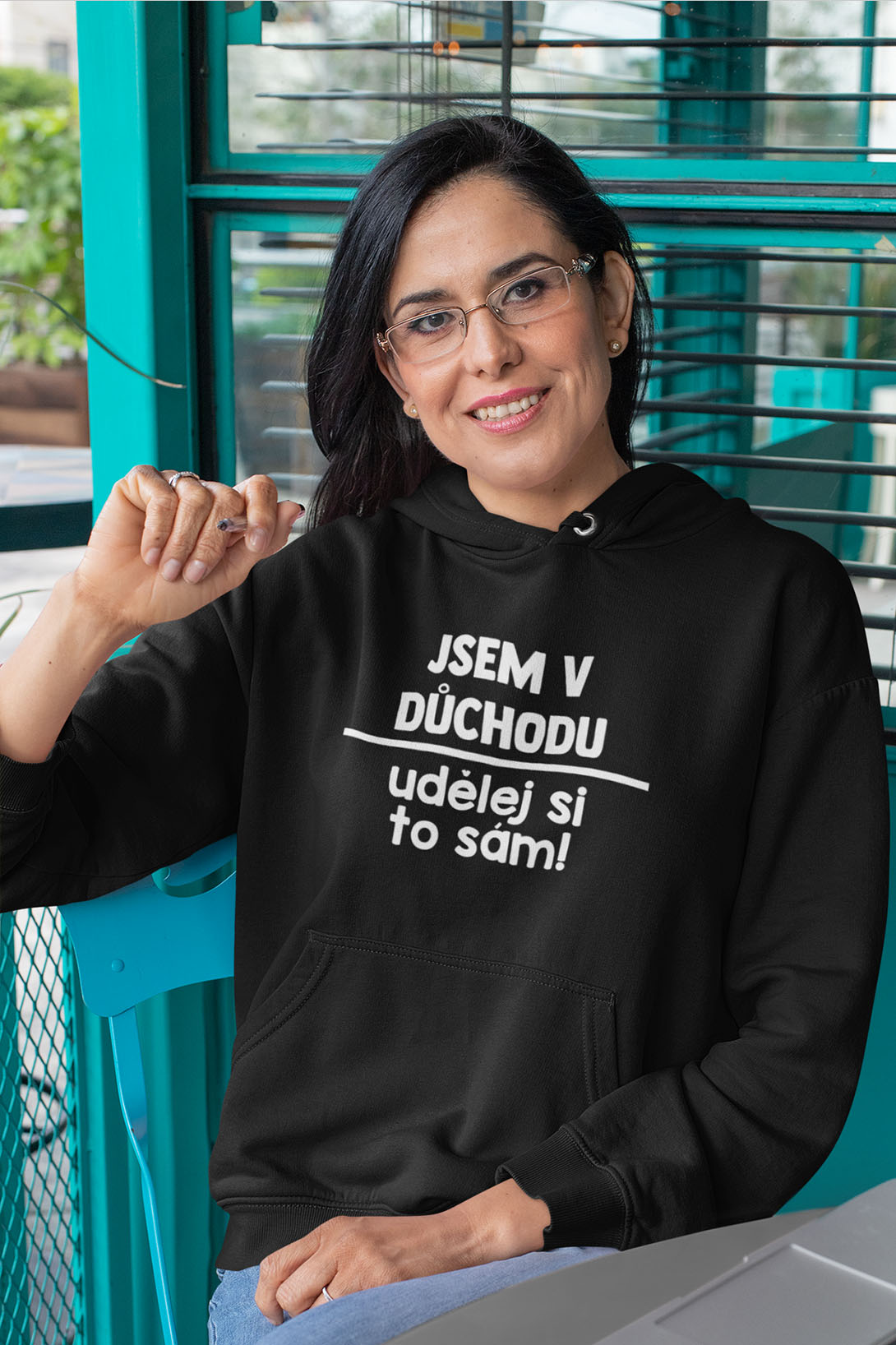 Dámská mikina Udělej si to sám Barva: Černá, Velikost: 2XL