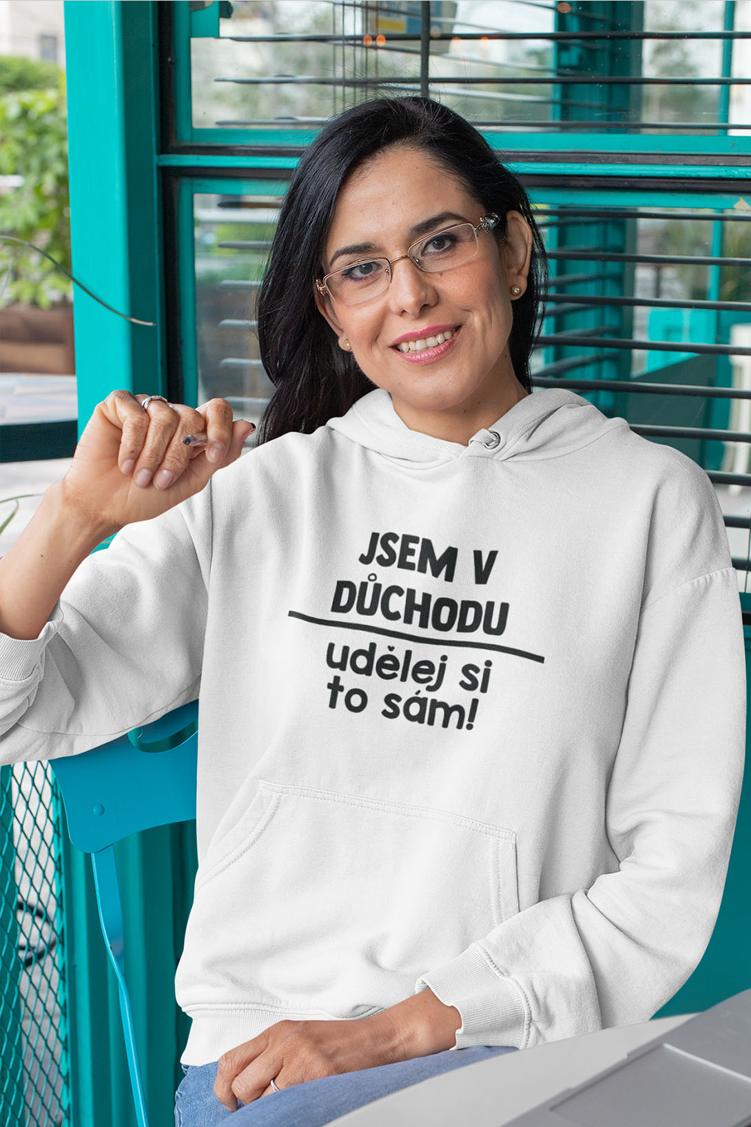 Dámská mikina Udělej si to sám Barva: Bíla, Velikost: XS