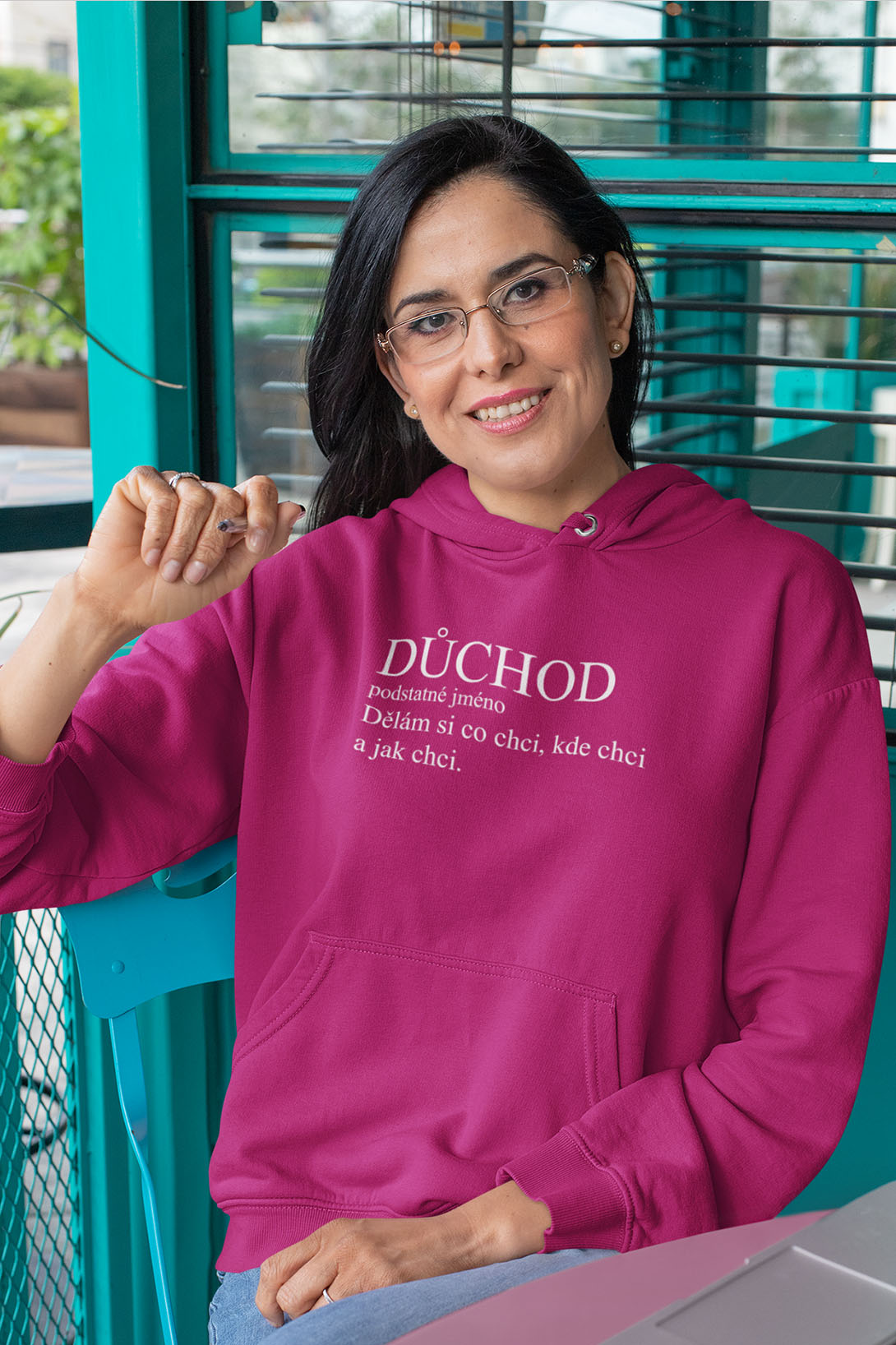 Dámská mikina Důchod Barva: Purpurová, Velikost: 2XL