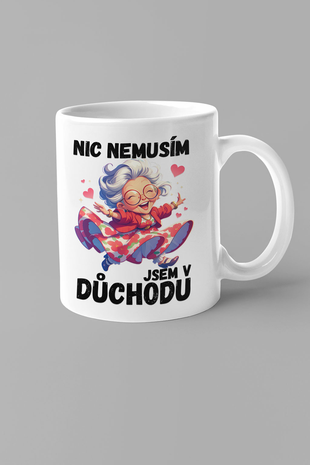 Dámský hrnek Jsem v důchodu Barva: Bíla