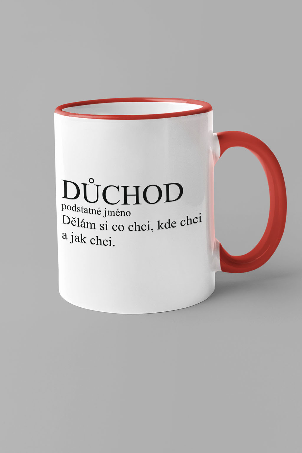 Levně Hrnek Důchod Barva: Červená