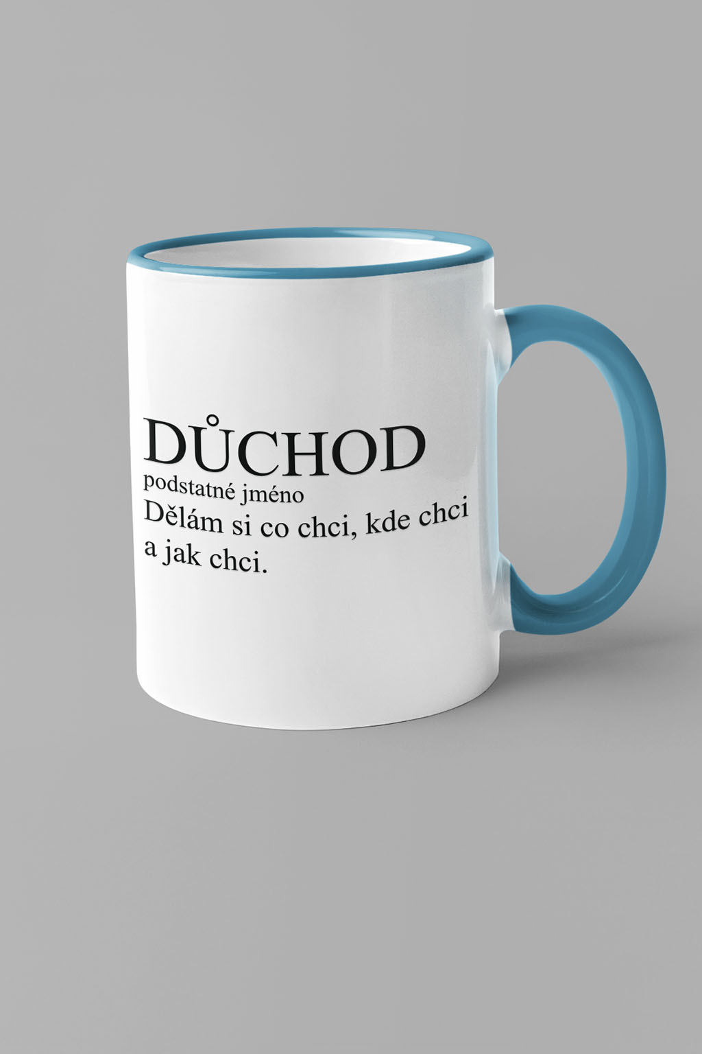 Levně Hrnek Důchod Barva: Modrá