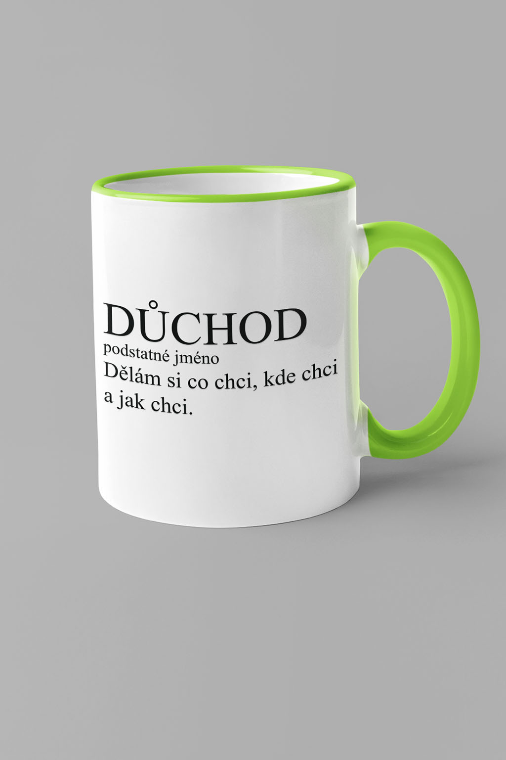 Hrnek Důchod Barva: Zelená