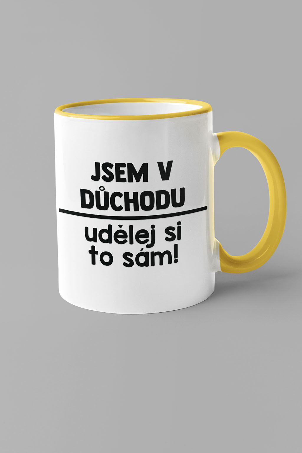 Levně Hrnek Udělej si to sám Barva: Žlutá