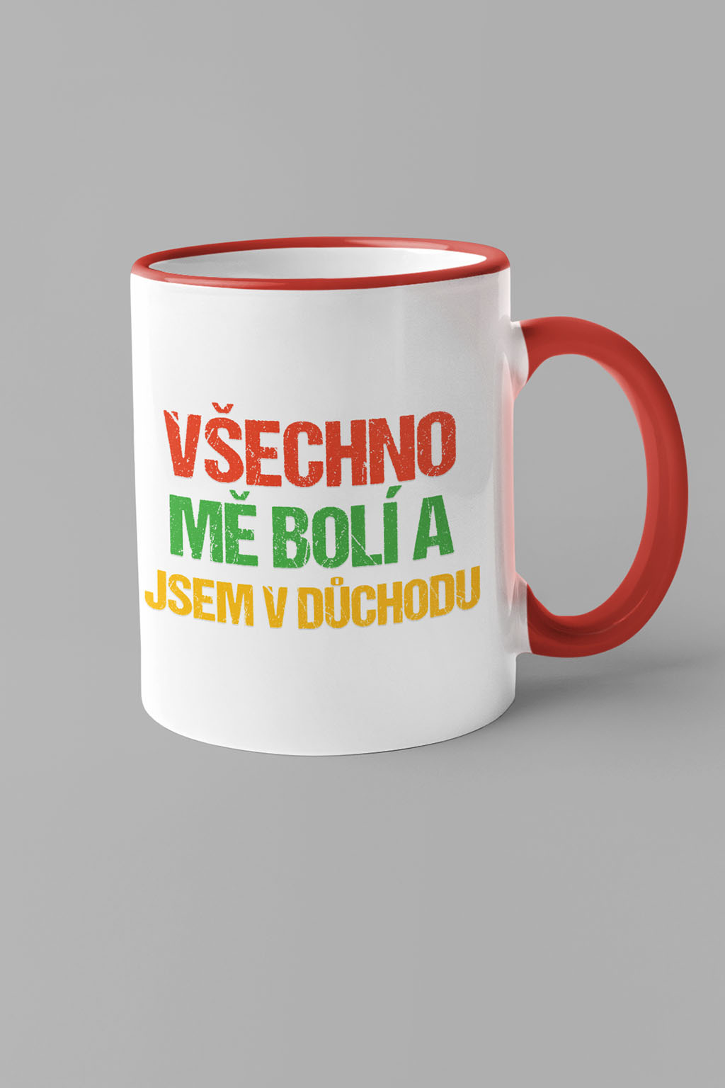 Levně Hrnek Všechno mě bolí Barva: Červená