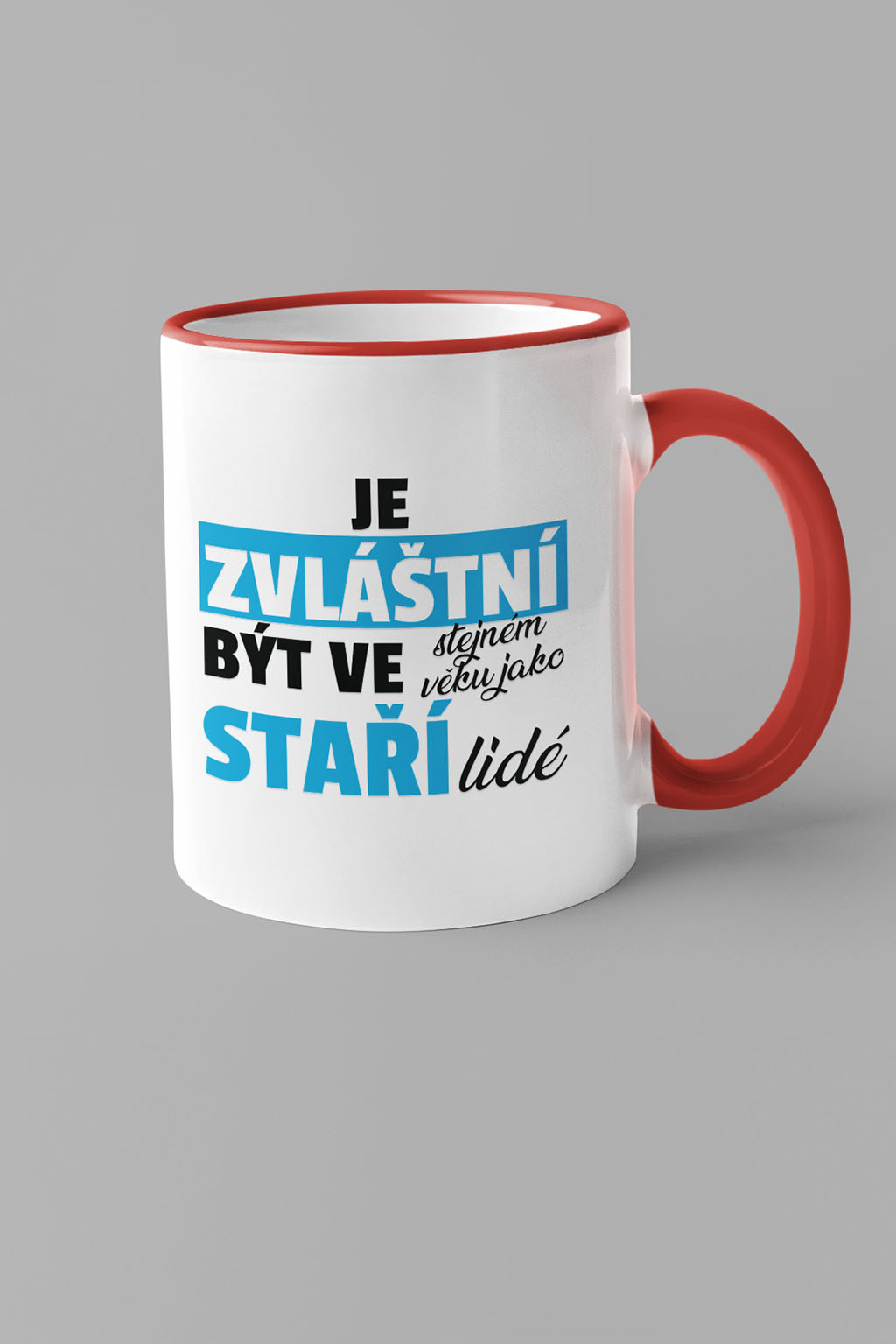 Hrnek Staří lidé Barva: Červená
