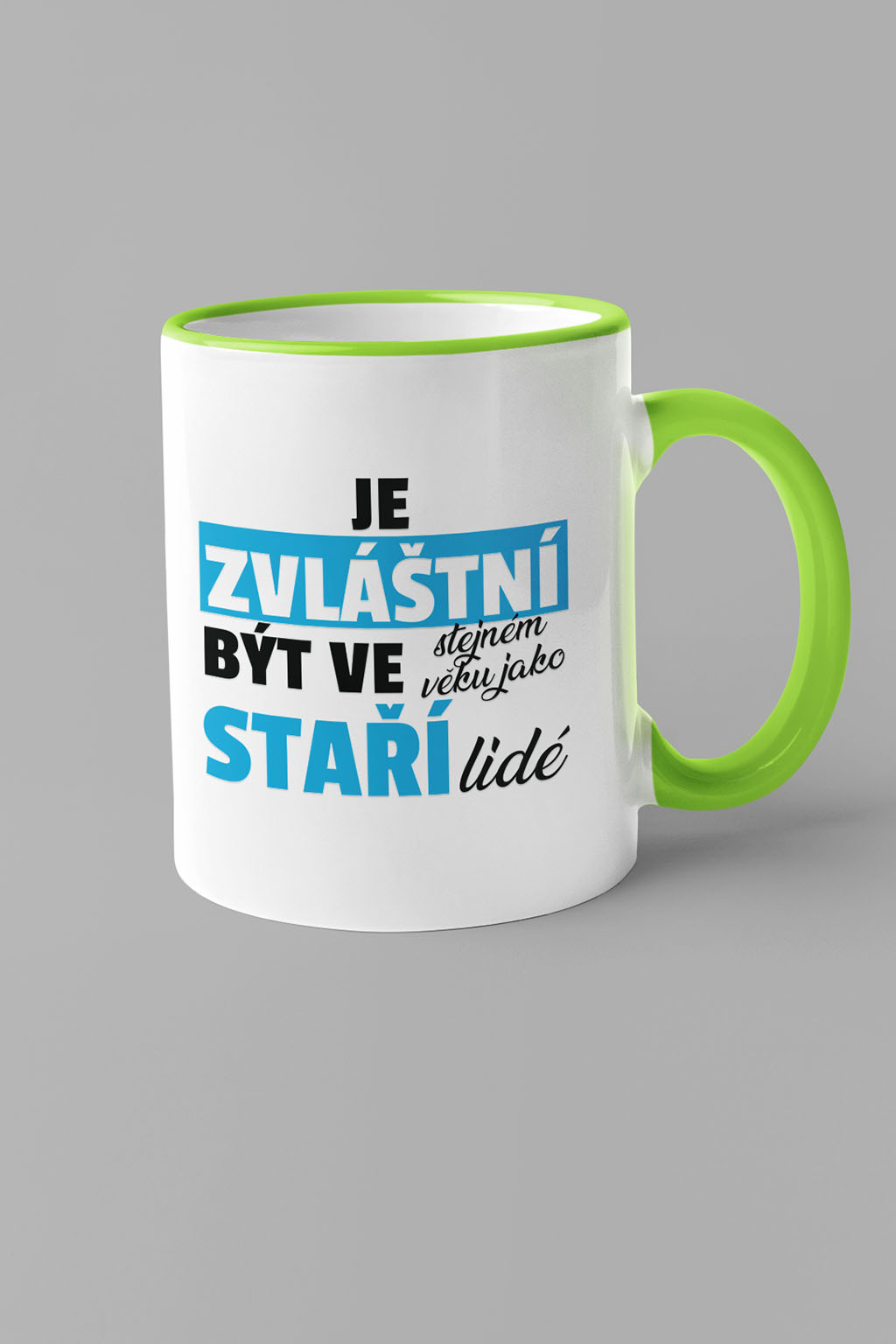 Hrnek Staří lidé Barva: Zelená