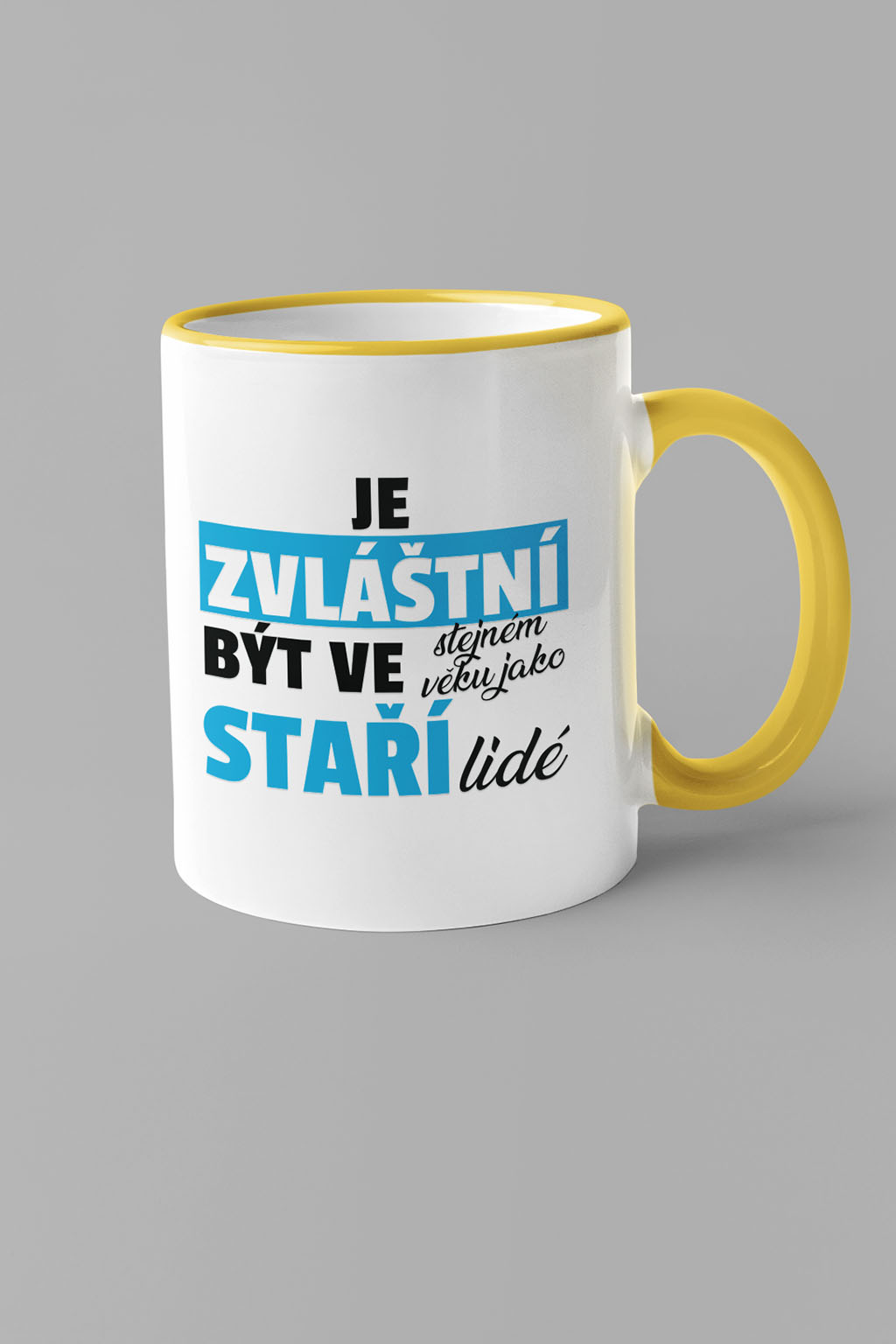 Hrnek Staří lidé Barva: Žlutá