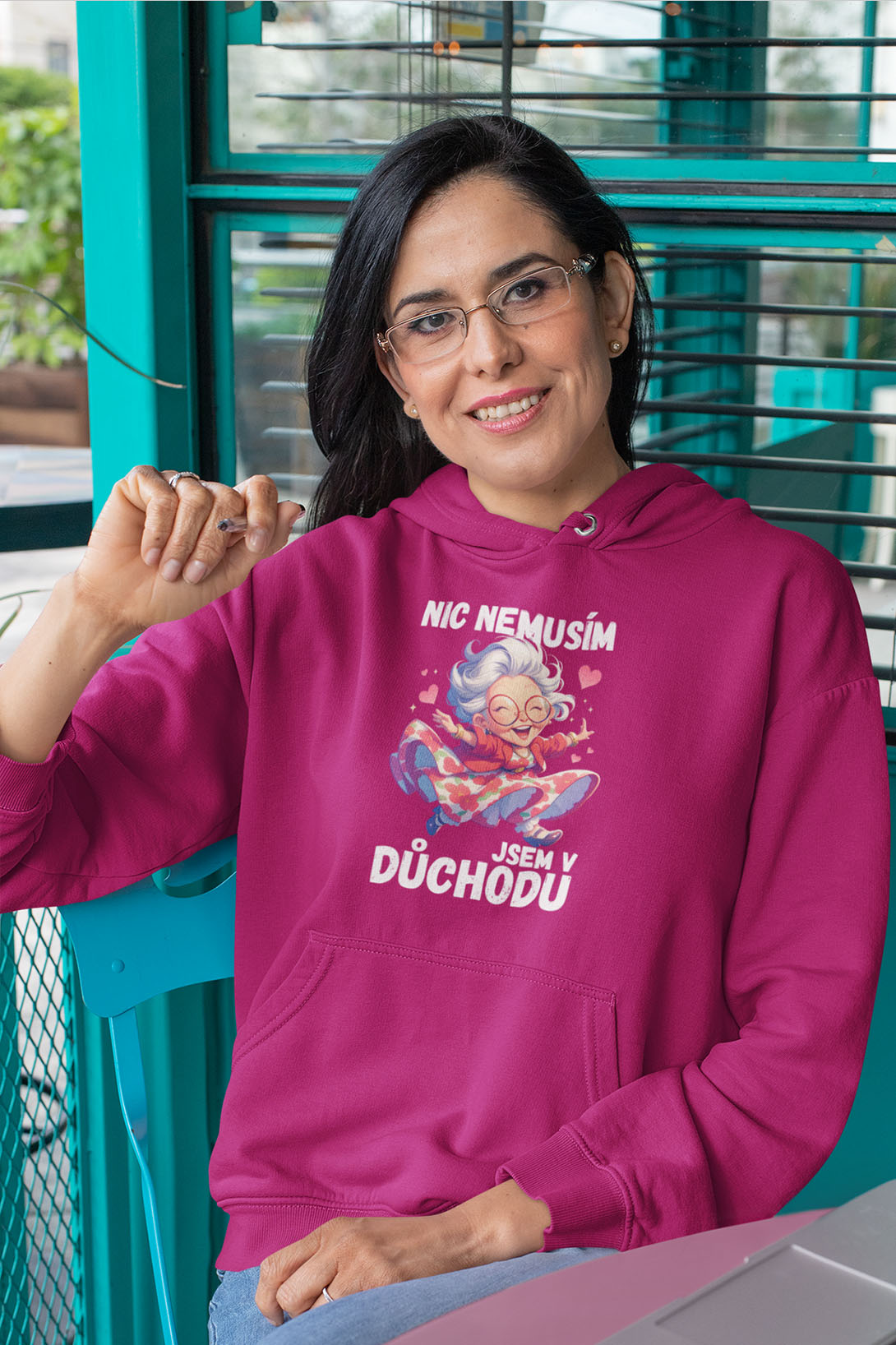 Dámská mikina Jsem v důchodu Barva: Purpurová, Velikost: 2XL