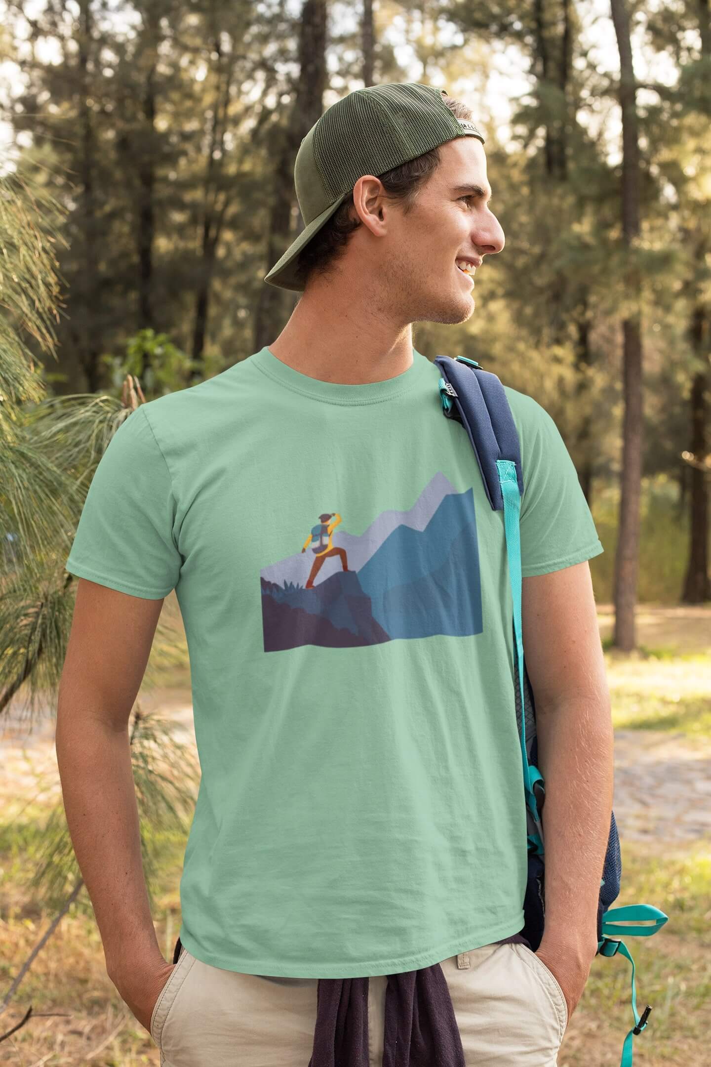 Pánské tričko Adventure Barva: Mätová, Velikost: S